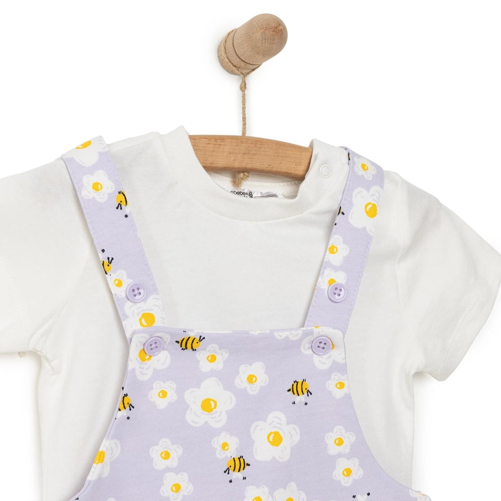 HelloBaby Girl Overall Shorts & T-shirt - White - ebebek - Black Friday