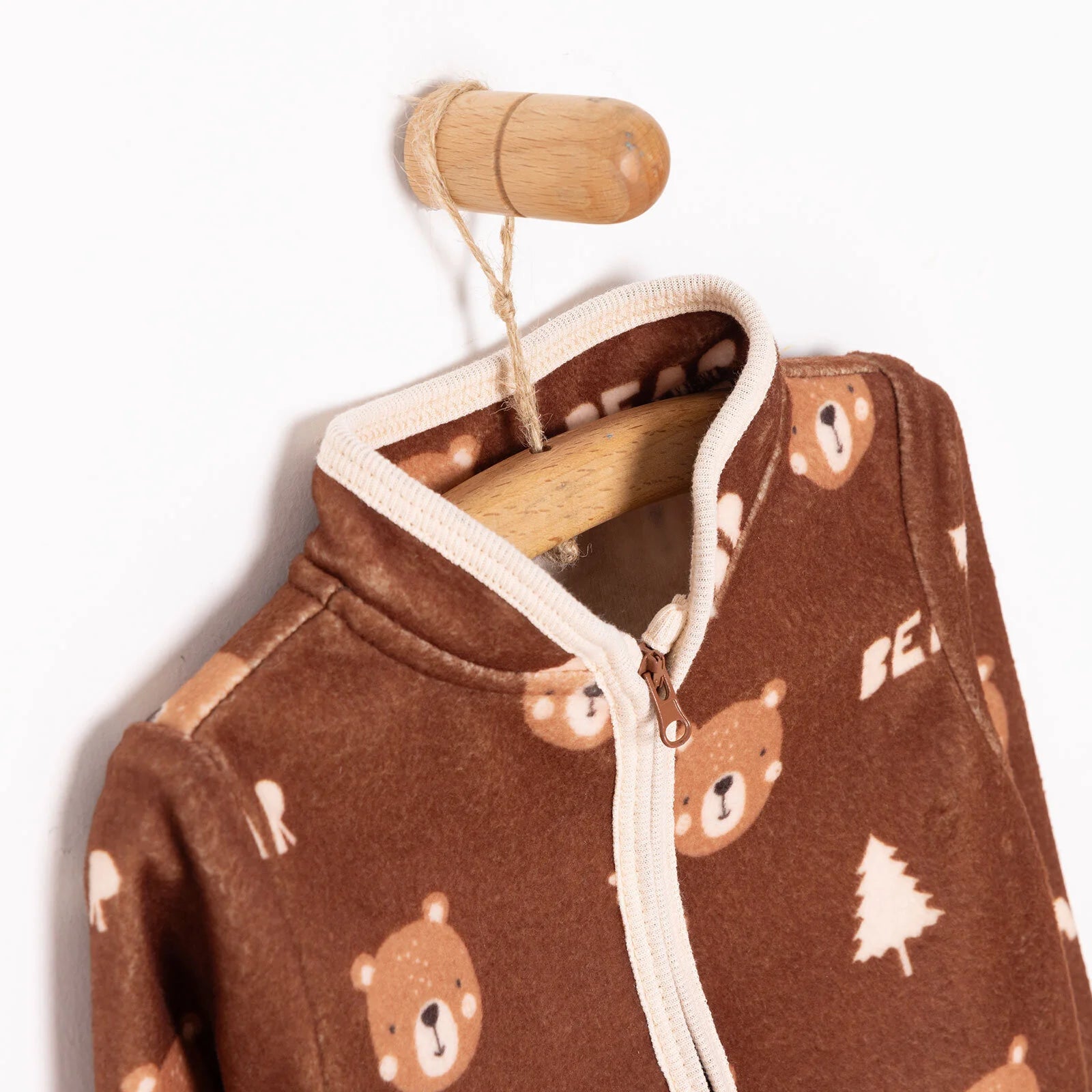 HelloBaby Basic Repeat Printed Fleece Cardigan - Printed - ebebek - Black Friday