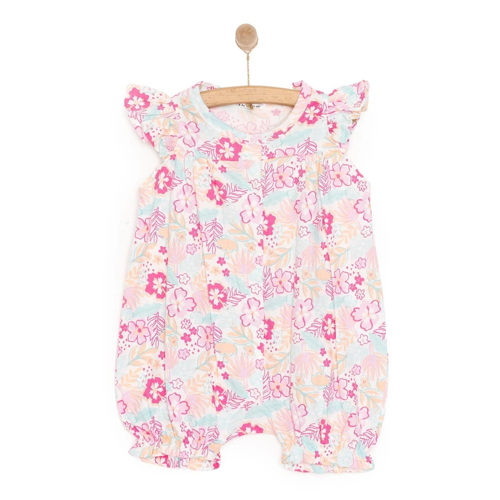 HelloBaby Little Blooms Girl Short Overall - Printed - ebebek - Black Friday