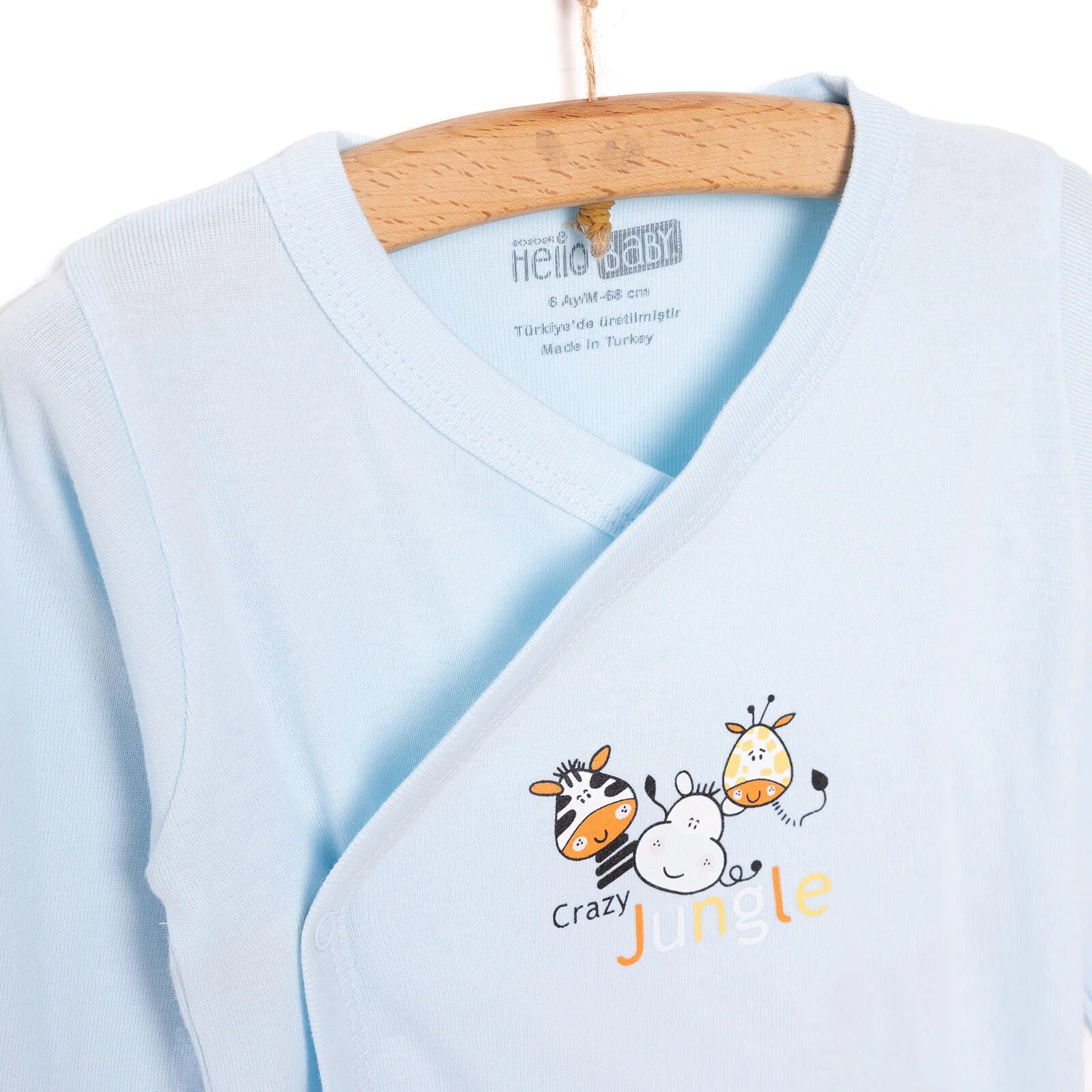 HelloBaby Baby Boy Long Sleeve Body - Light Blue - ebebek - Black Friday