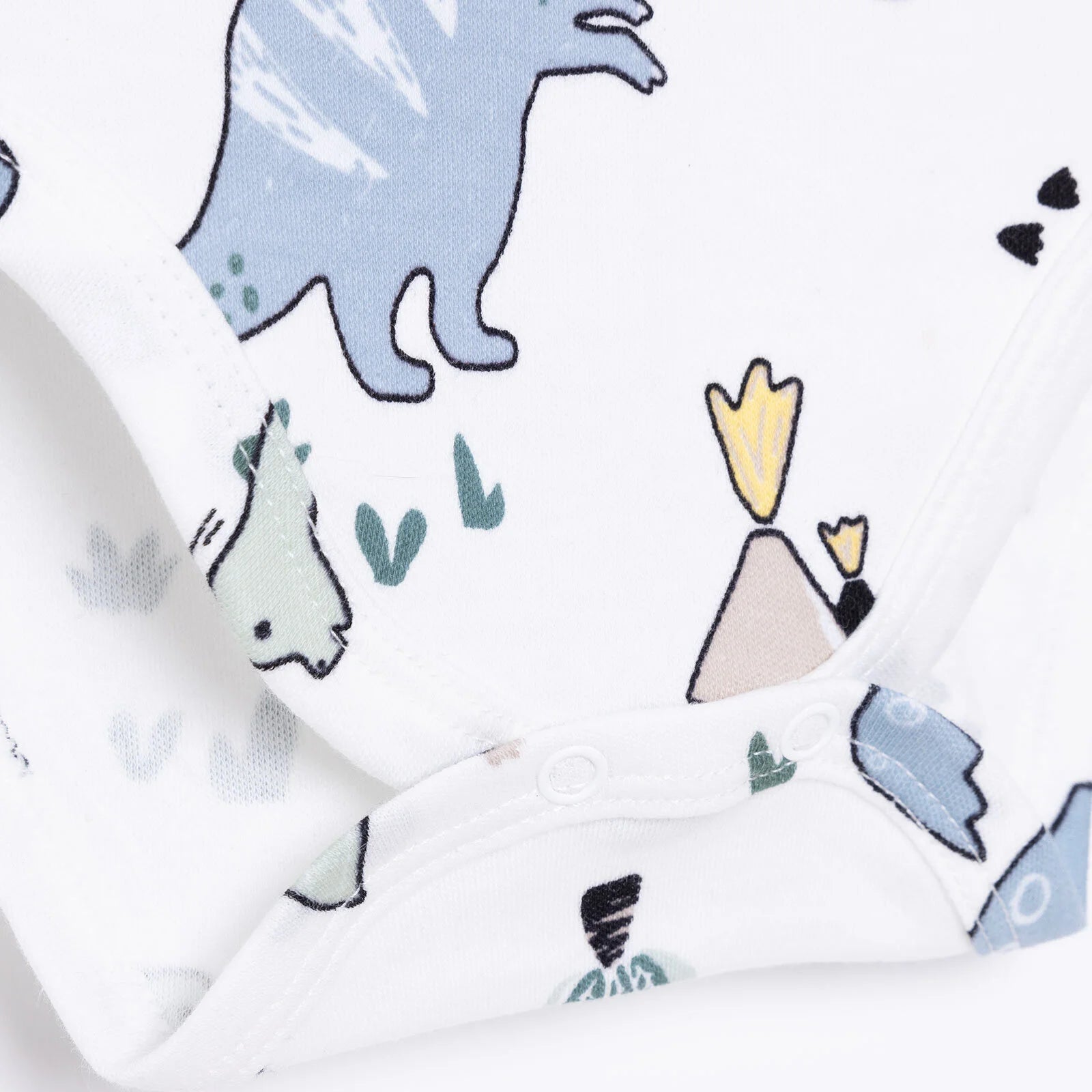 HelloBaby Boy Dino Printed Long Sleeve Bodysuit - White - ebebek - Black Friday