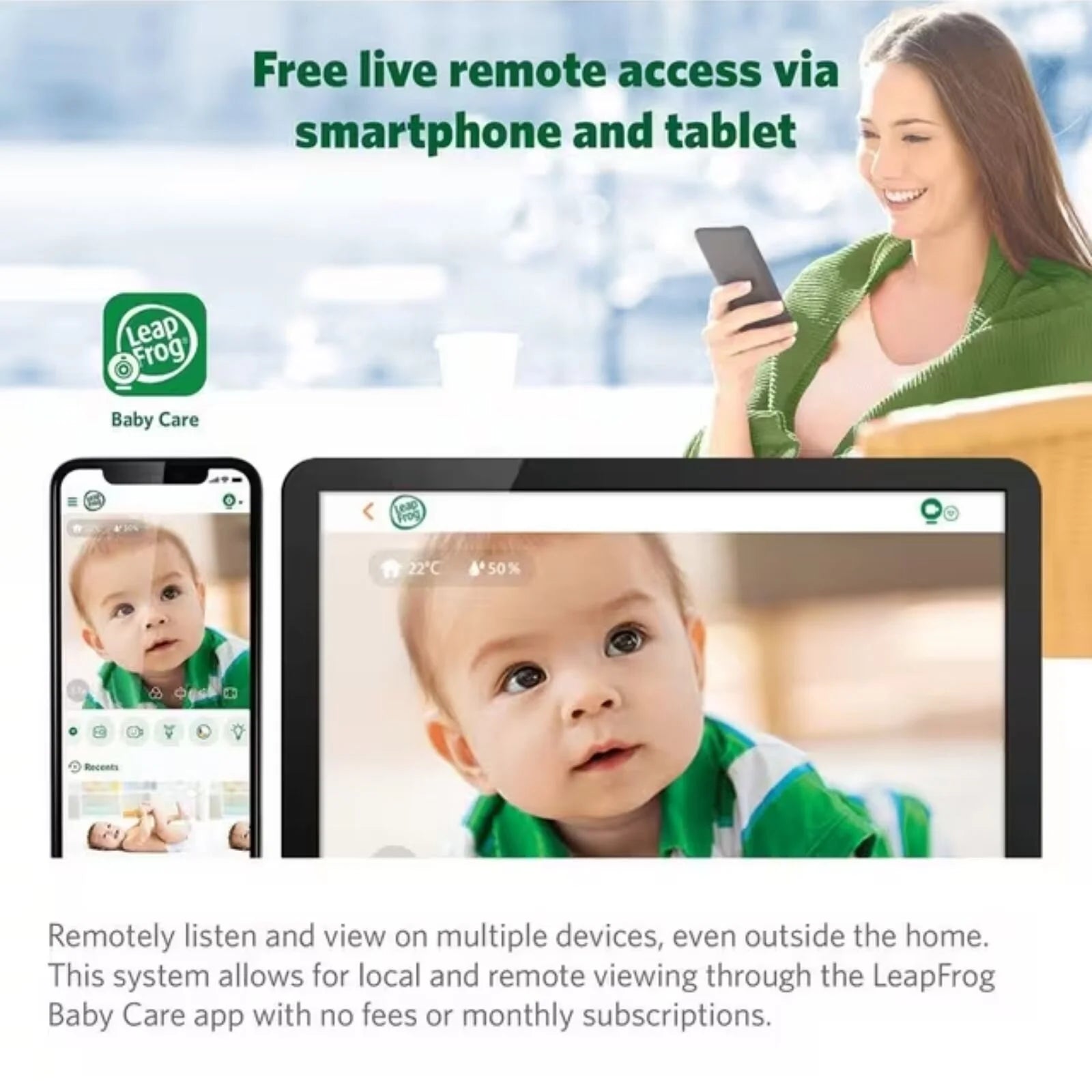 LeapFrog LF815HD Wi - Fi Smart 5" HD Video Baby Monitor - ebebek - Black Friday