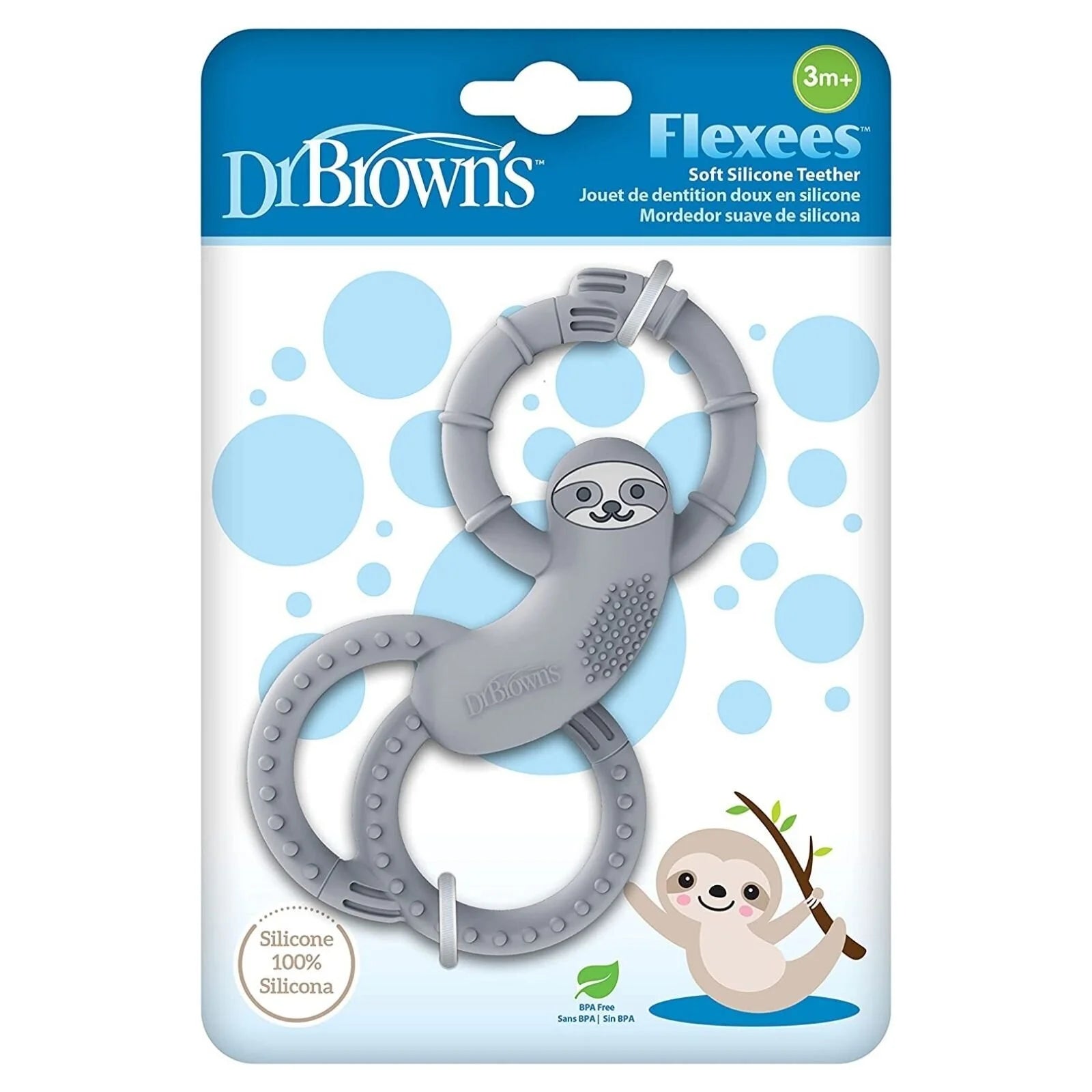Dr. Brown's Sloth Long Limbed Teether 3+ months - Blue - ebebek - Black Friday