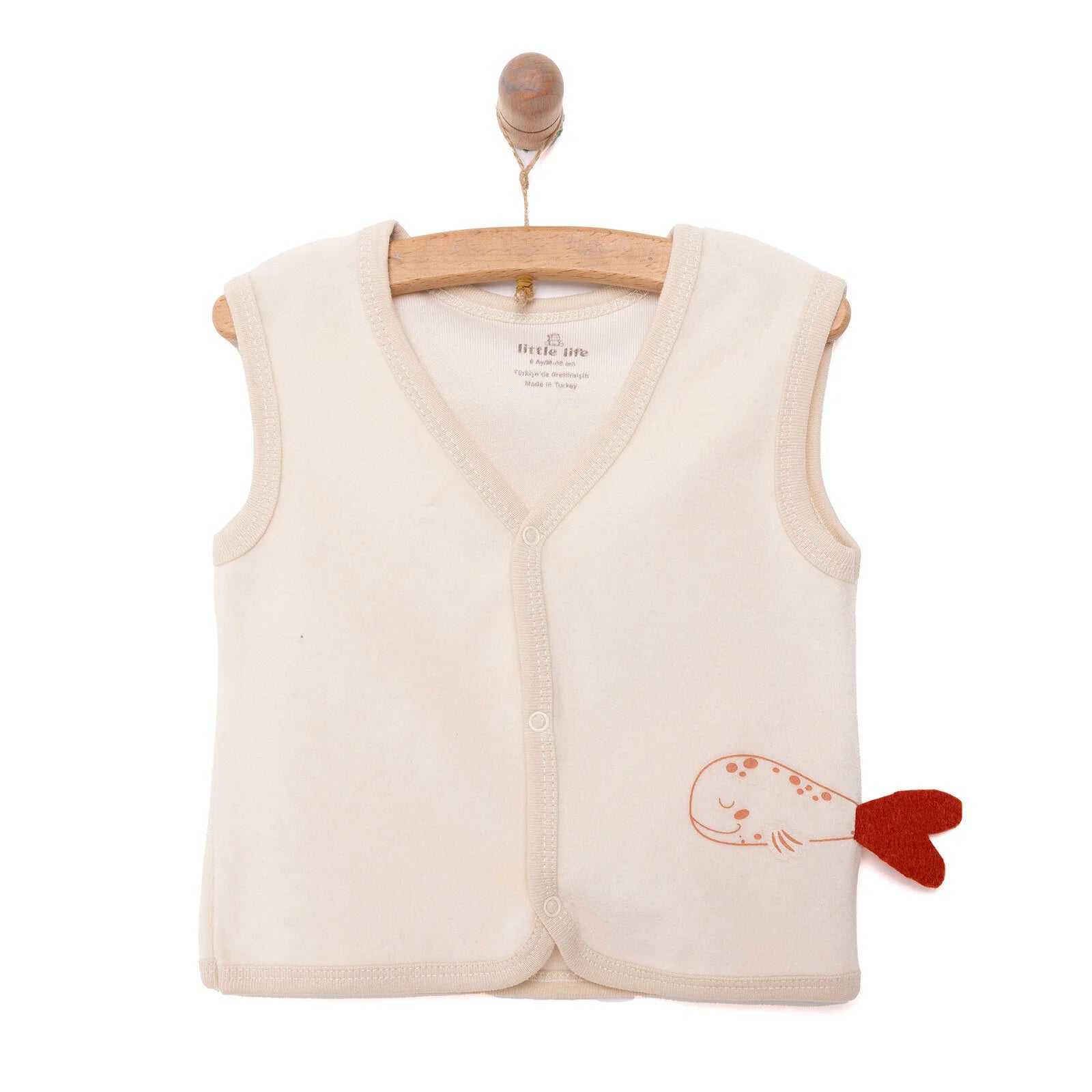 Little Life Newborn Girl Velvet Vest - Ecru - ebebek - Black Friday