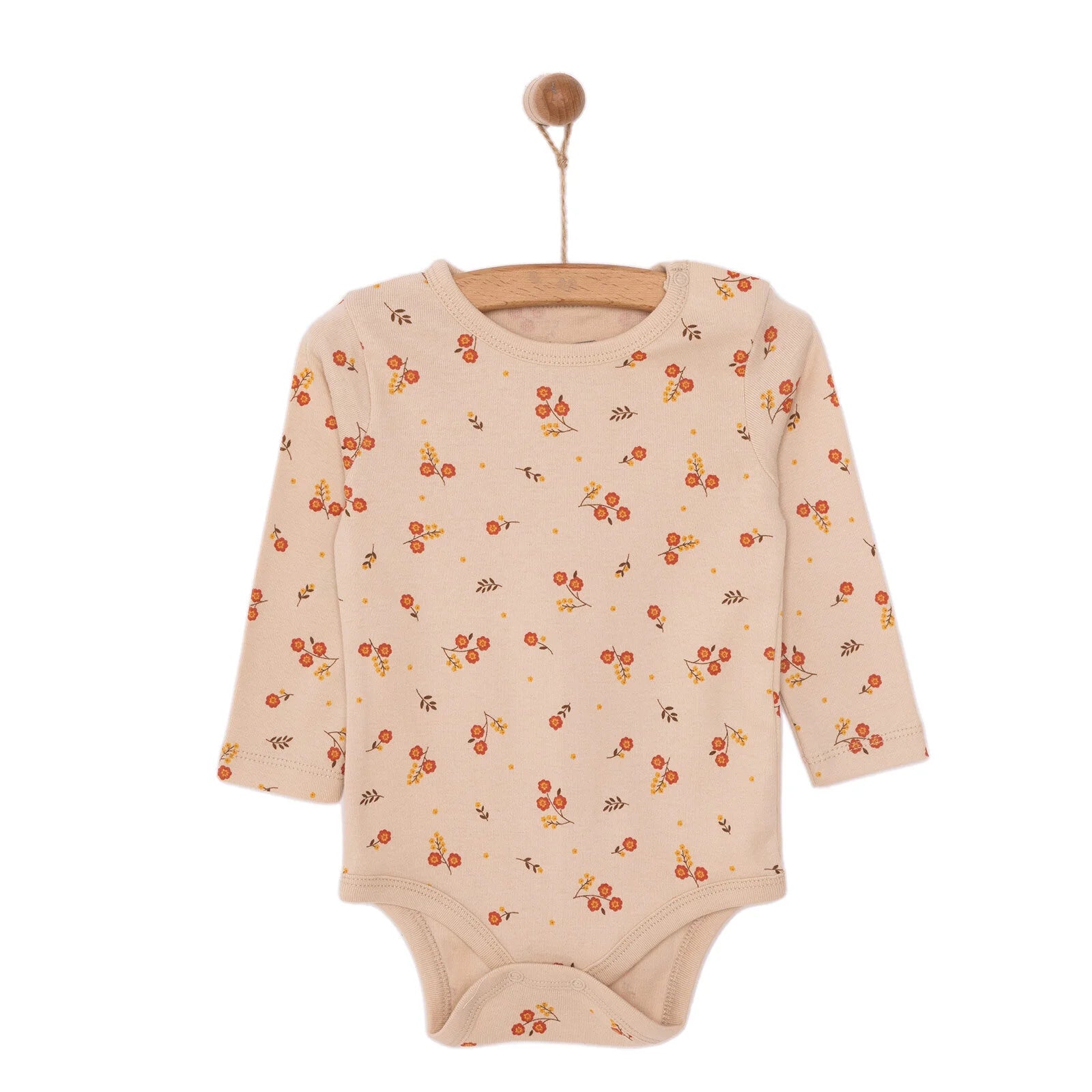 HelloBaby Girl Long Sleeve Bodysuit - Beige - ebebek - Black Friday