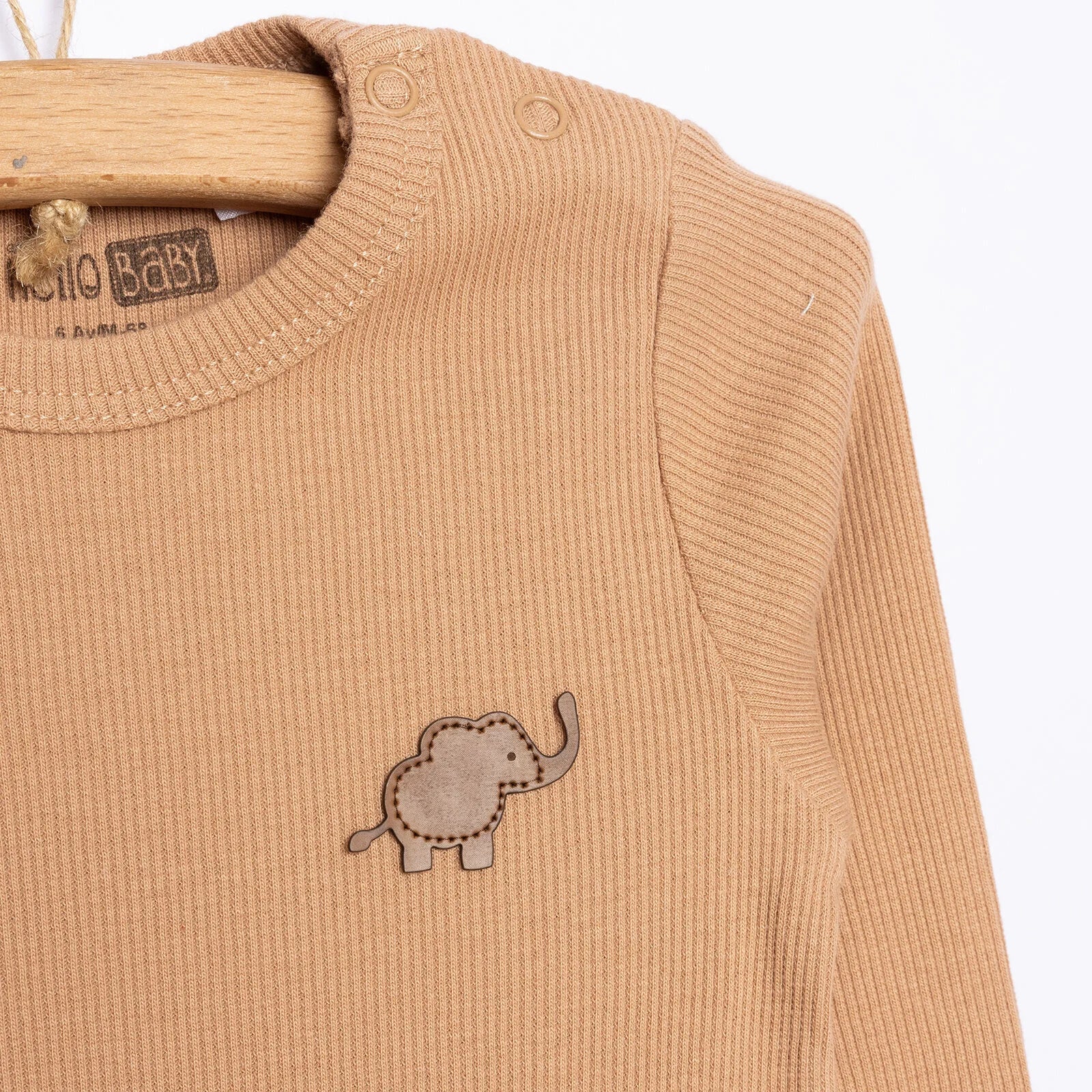 HelloBaby Newborn Boy Footed Jumpsuit - Dark Olive - ebebek - Black Friday