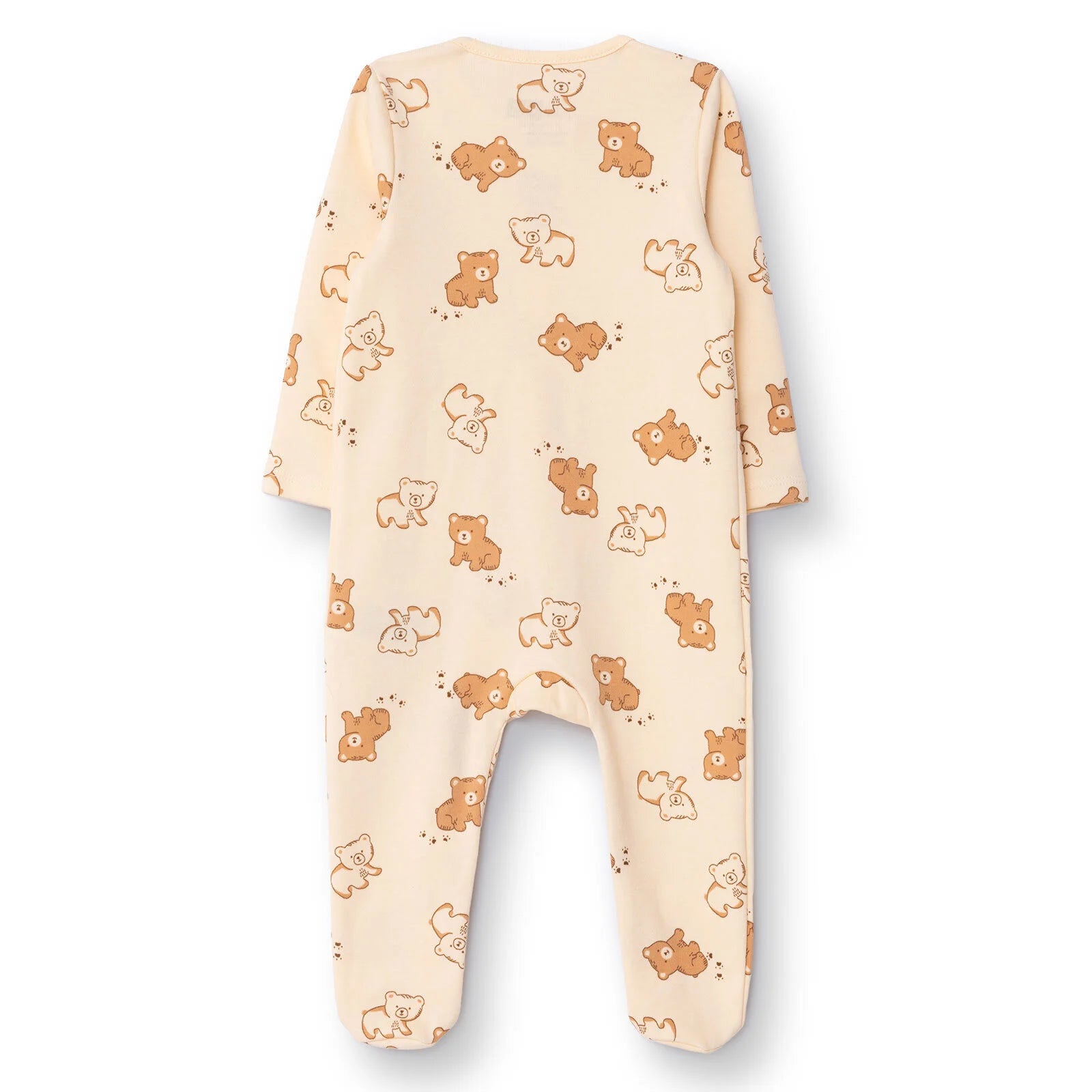 HelloBaby Newborn Footed Jumpsuit - Beige Printed - ebebek - Black Friday