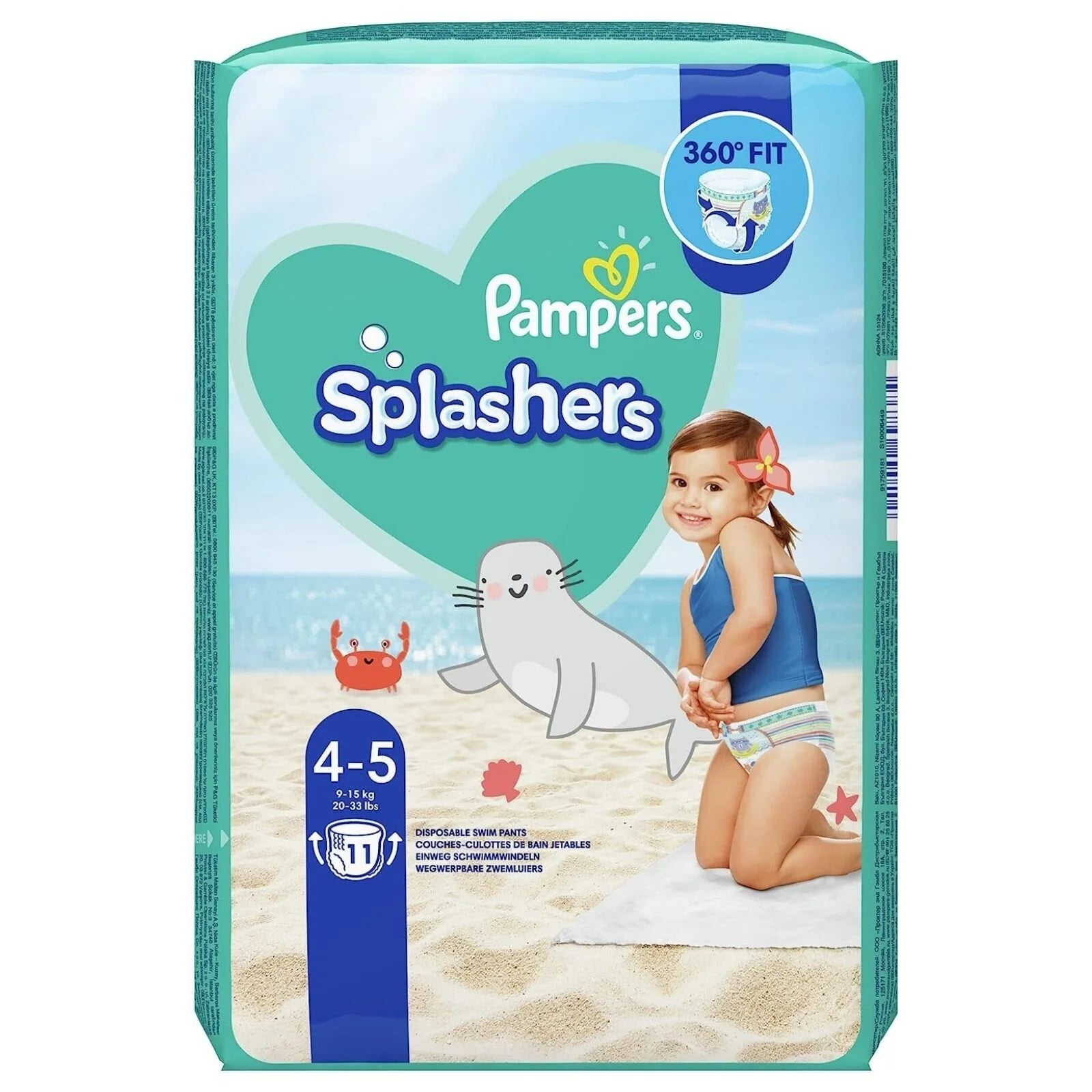 Pampers Splashers Baby Shark Maxi Size 4 - 11 nappies - ebebek - Black Friday