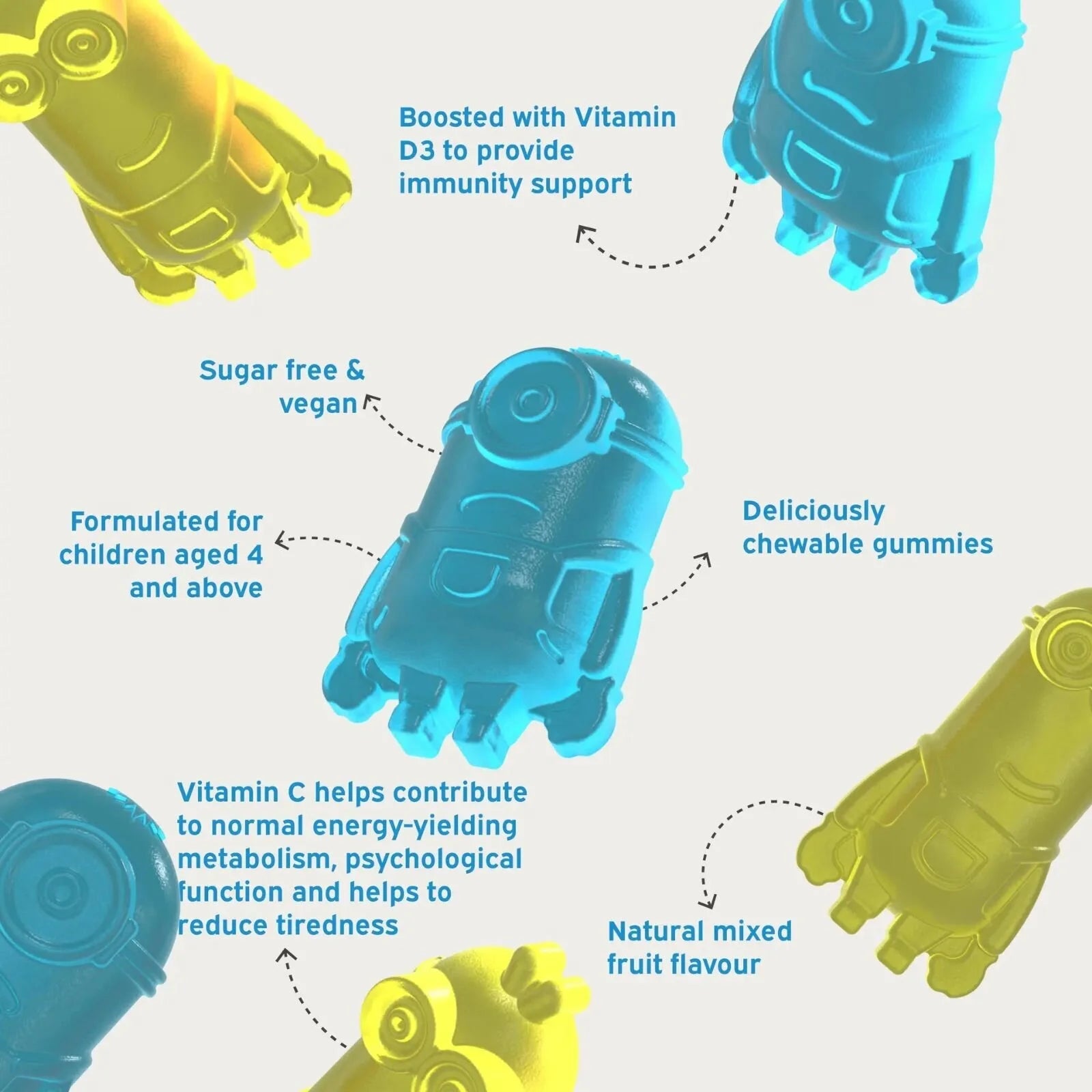 Nutriburst Minions Defence Dynamo Vitamins 4+ years 60 pcs - ebebek - Black Friday