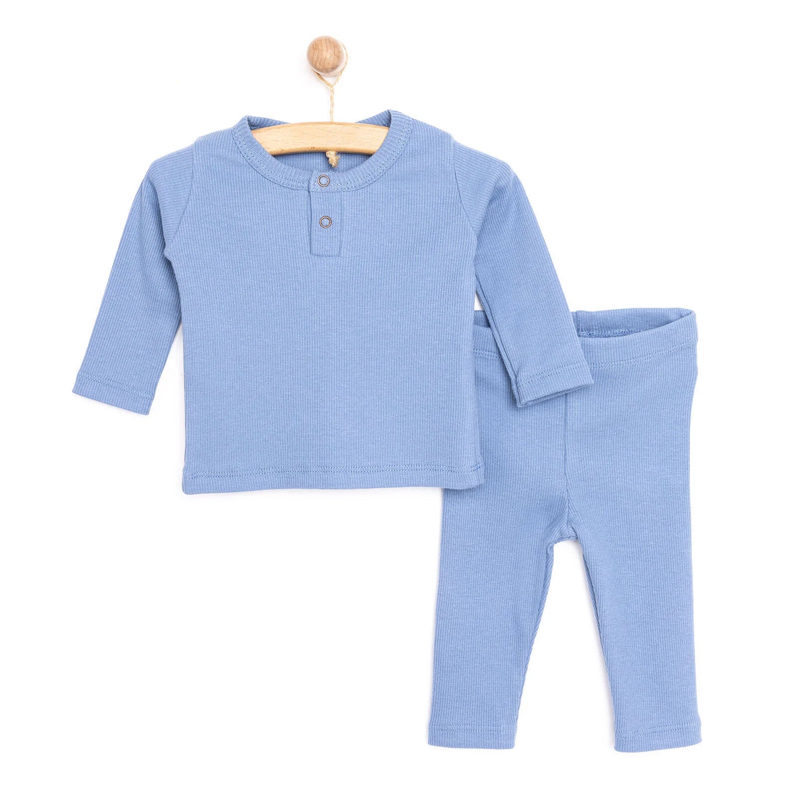 Newborn Fashion Club Unisex Sweatshirt - Footless Bottom - Blue - ebebek - Black Friday