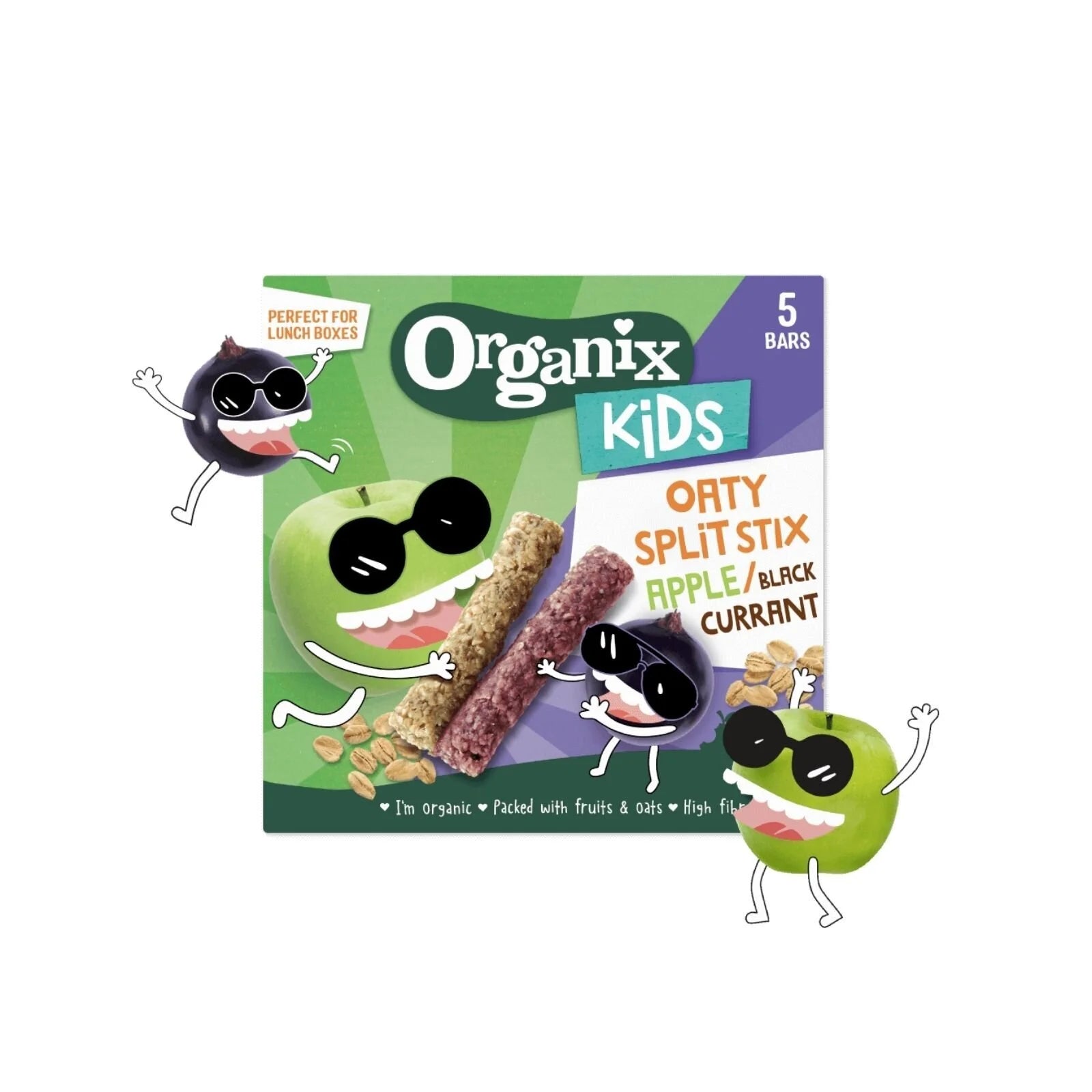 Organix Kids Apple Black Currant Oaty Split Stix Bars 3+ years 115g (5x23g) - ebebek - Black Friday