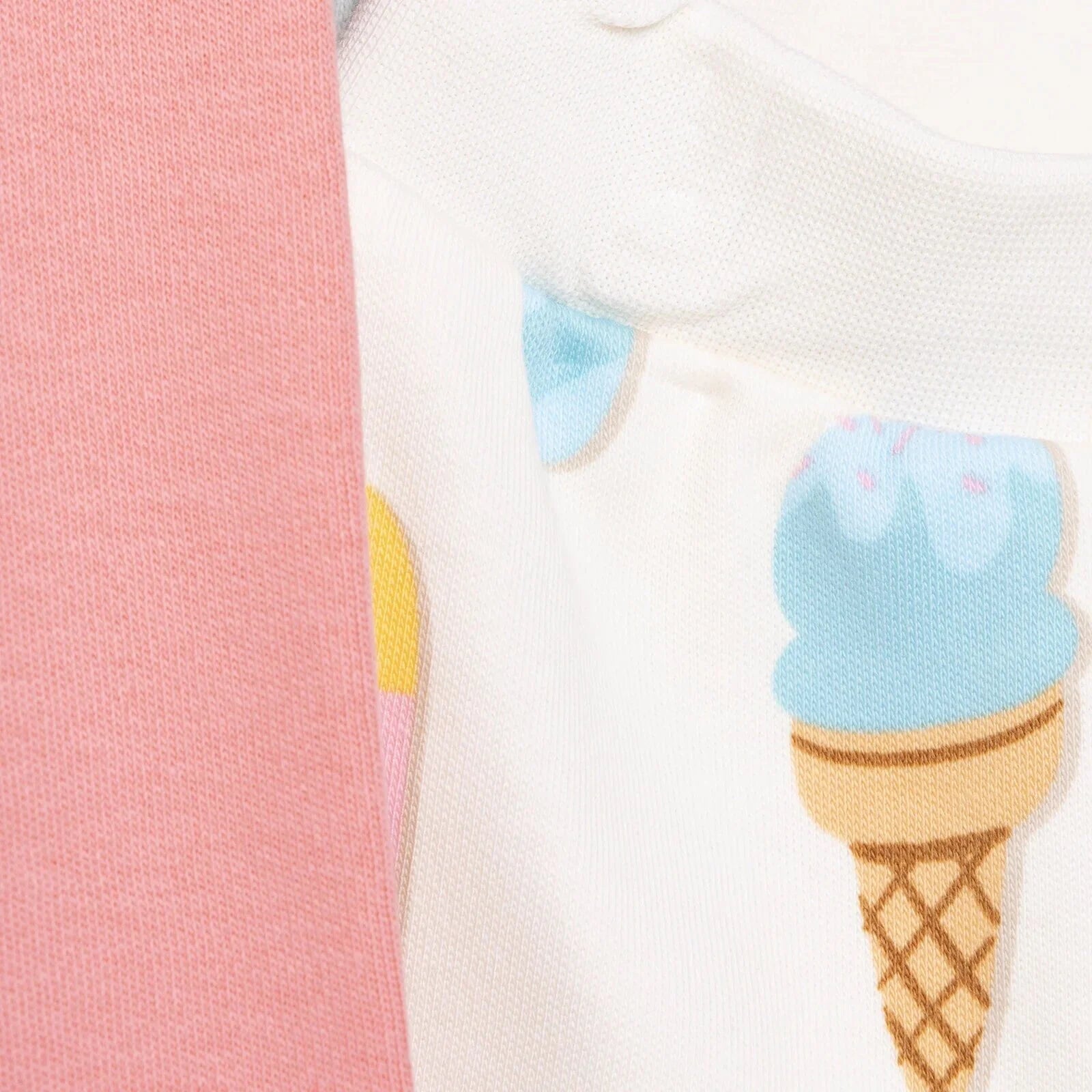 HelloBaby Baby Girl Basic Ice Cream Printed Footless Bottom 2 pcs - Pink - ebebek - Black Friday