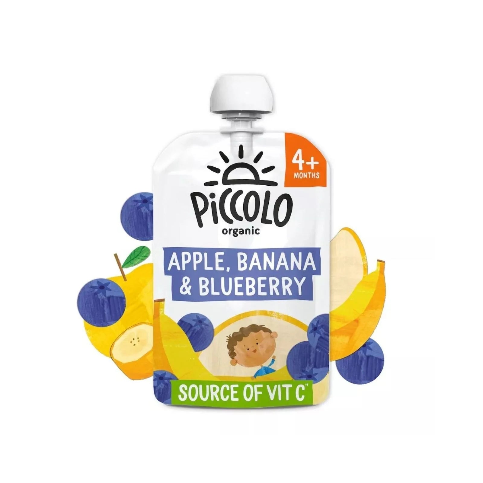 Piccolo Organic Apple Banana & Blueberry 4+ months 100g - ebebek - Black Friday