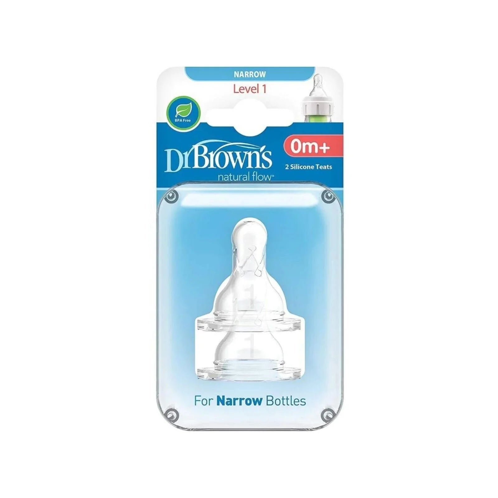 Dr. Brown's Options+ Narrow Neck Level 1 Teats 0+ months Pack of 2 - ebebek - Black Friday