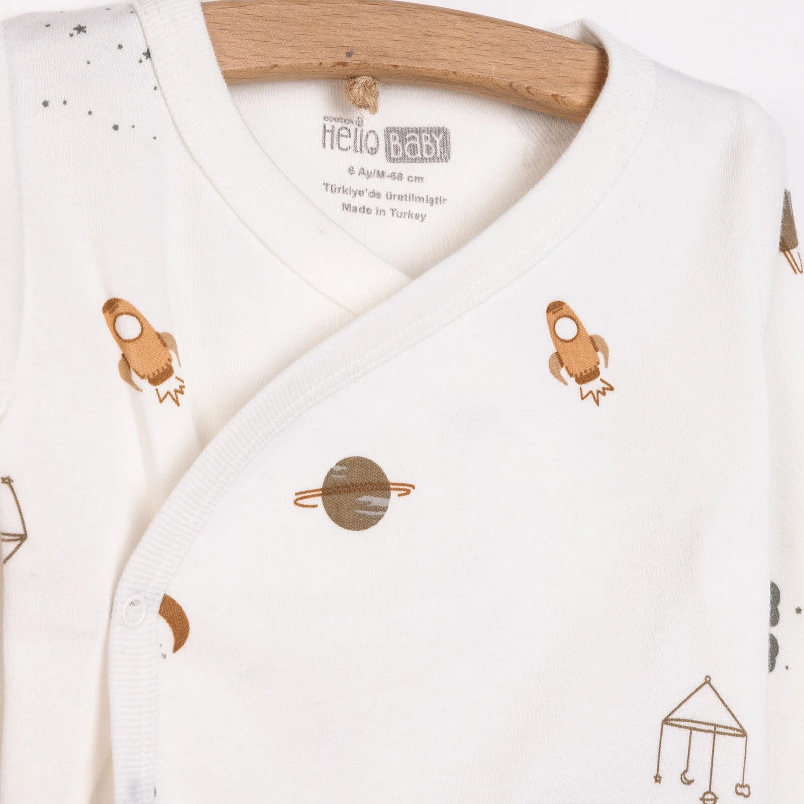 HelloBaby Boy Wrapover Top - Footed Bottom - Ecru - ebebek - Black Friday