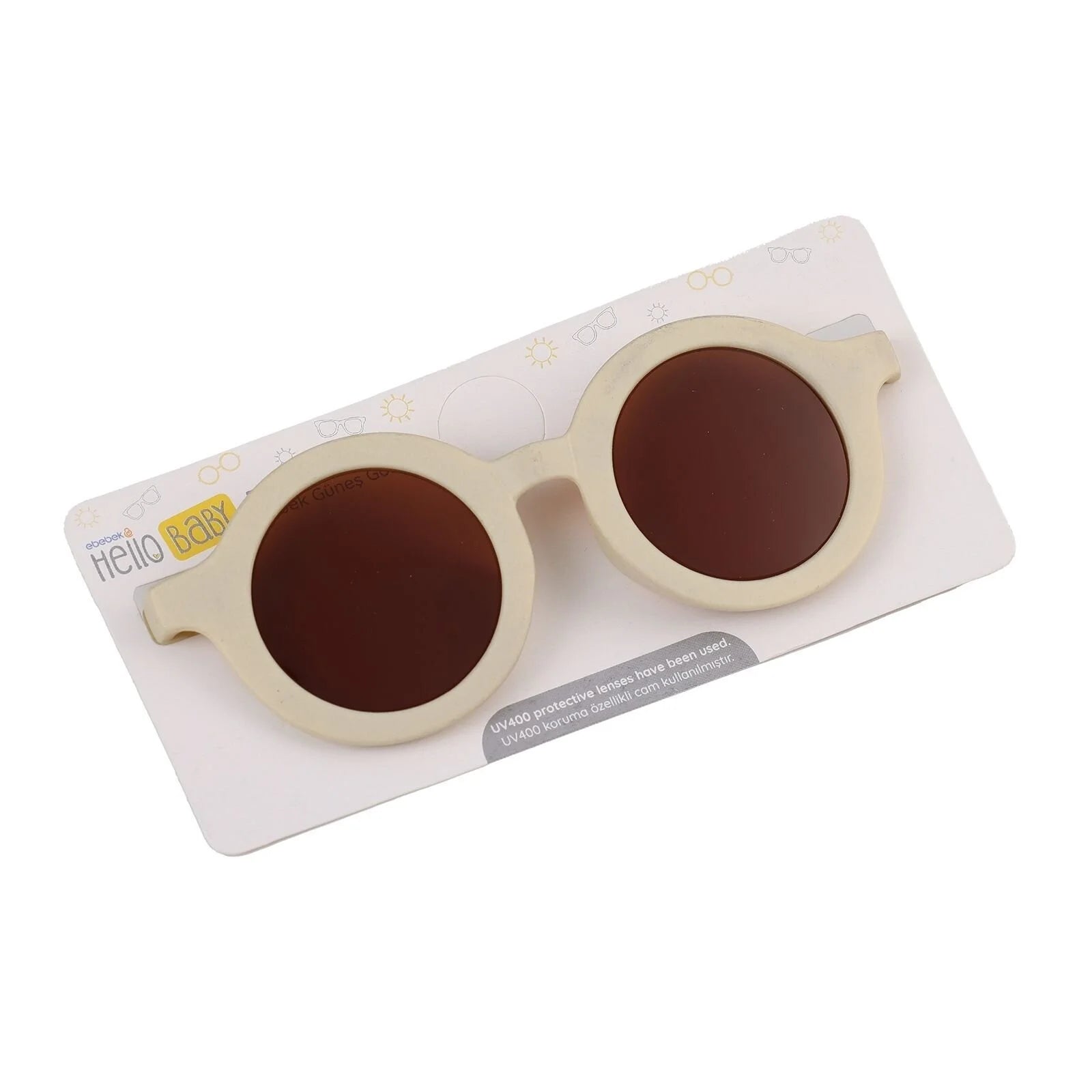 HelloBaby Round Frame Sunglasses - Beige - ebebek - Black Friday