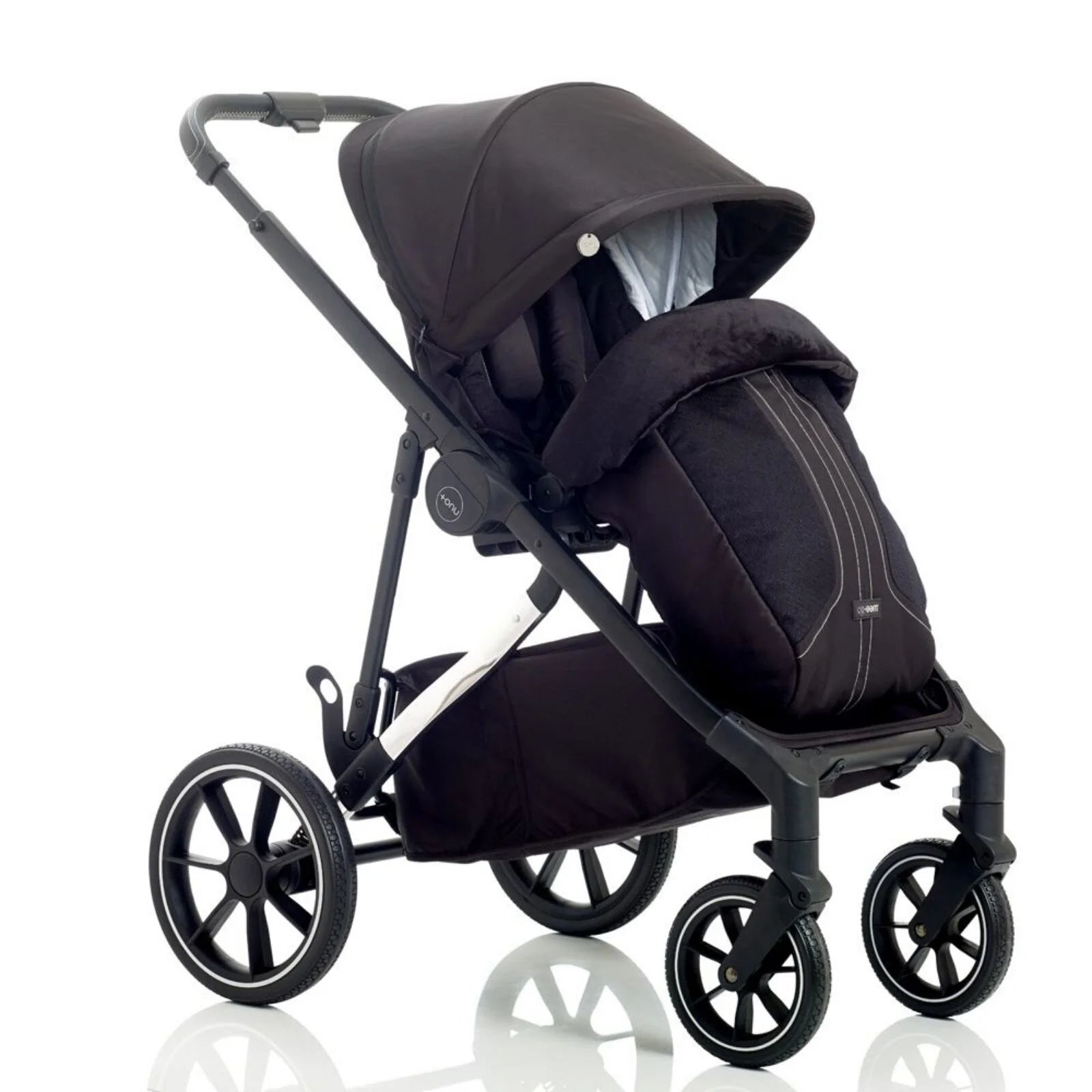 Mee - Go UNO Plus 3 - in - 1 with ISOFIX Base Travel System - Black/Chrome - ebebek - Black Friday