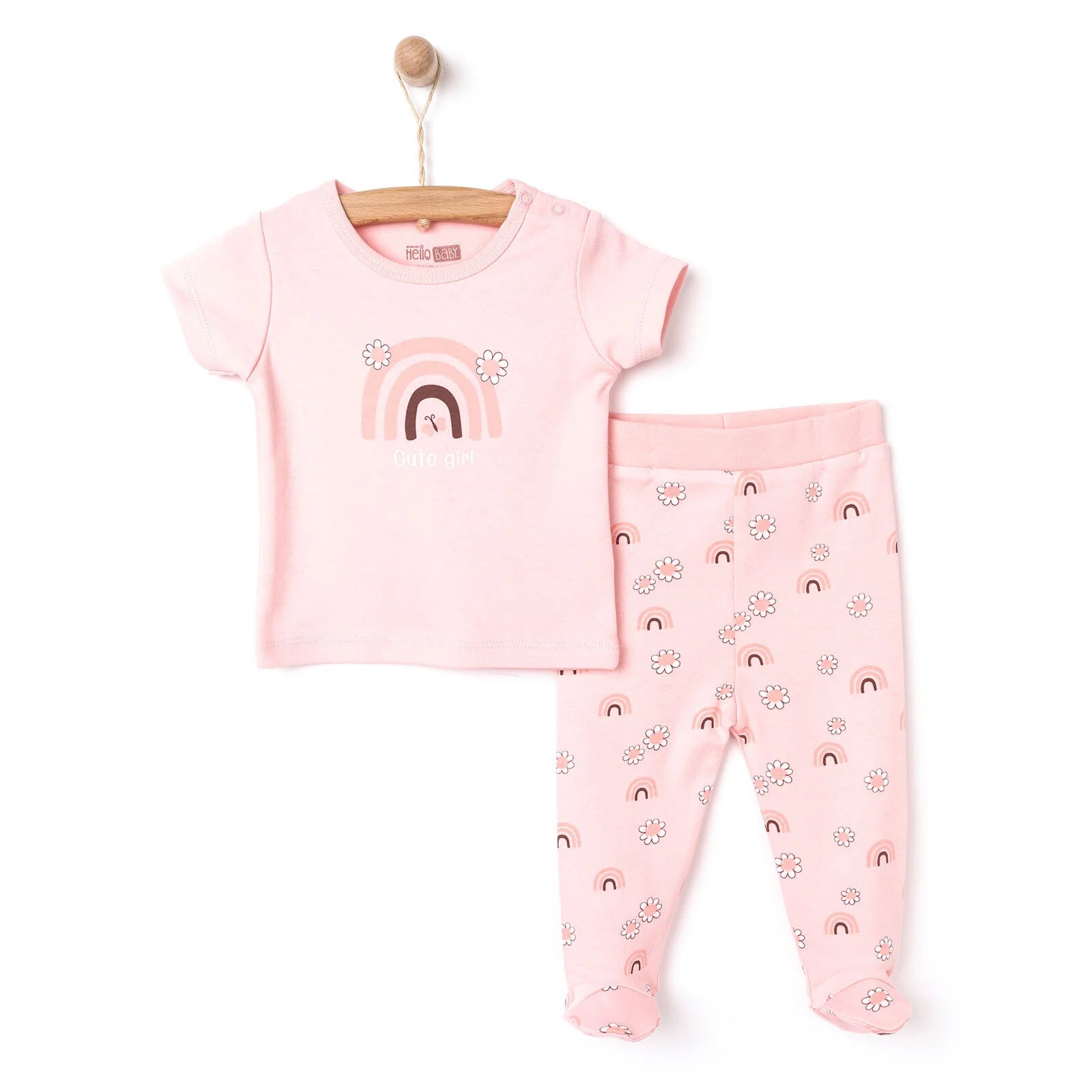 HelloBaby Girl Tshirt - Footed Bottom - Ecru - ebebek - Black Friday