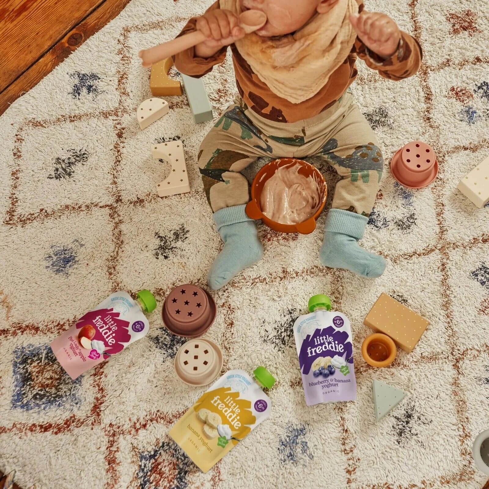 Little Freddie Organic Blueberry & Banana Greek Style Yoghurt Baby Food Pouch 6+ months 100g - ebebek - Black Friday