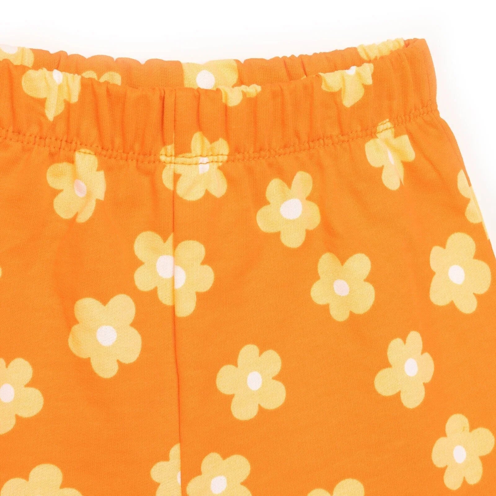 HelloBaby Baby Girl Basic Daisy Printed Tshirt - Short - Orange - ebebek - Black Friday