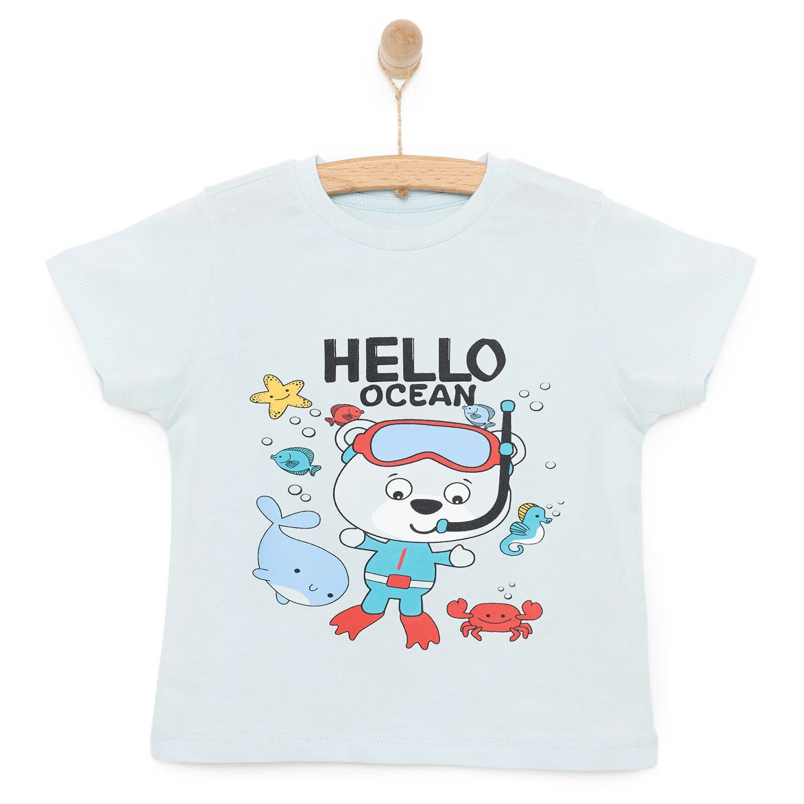 HelloBaby Baby Boy Basic Tshirt - Blue - ebebek - Black Friday