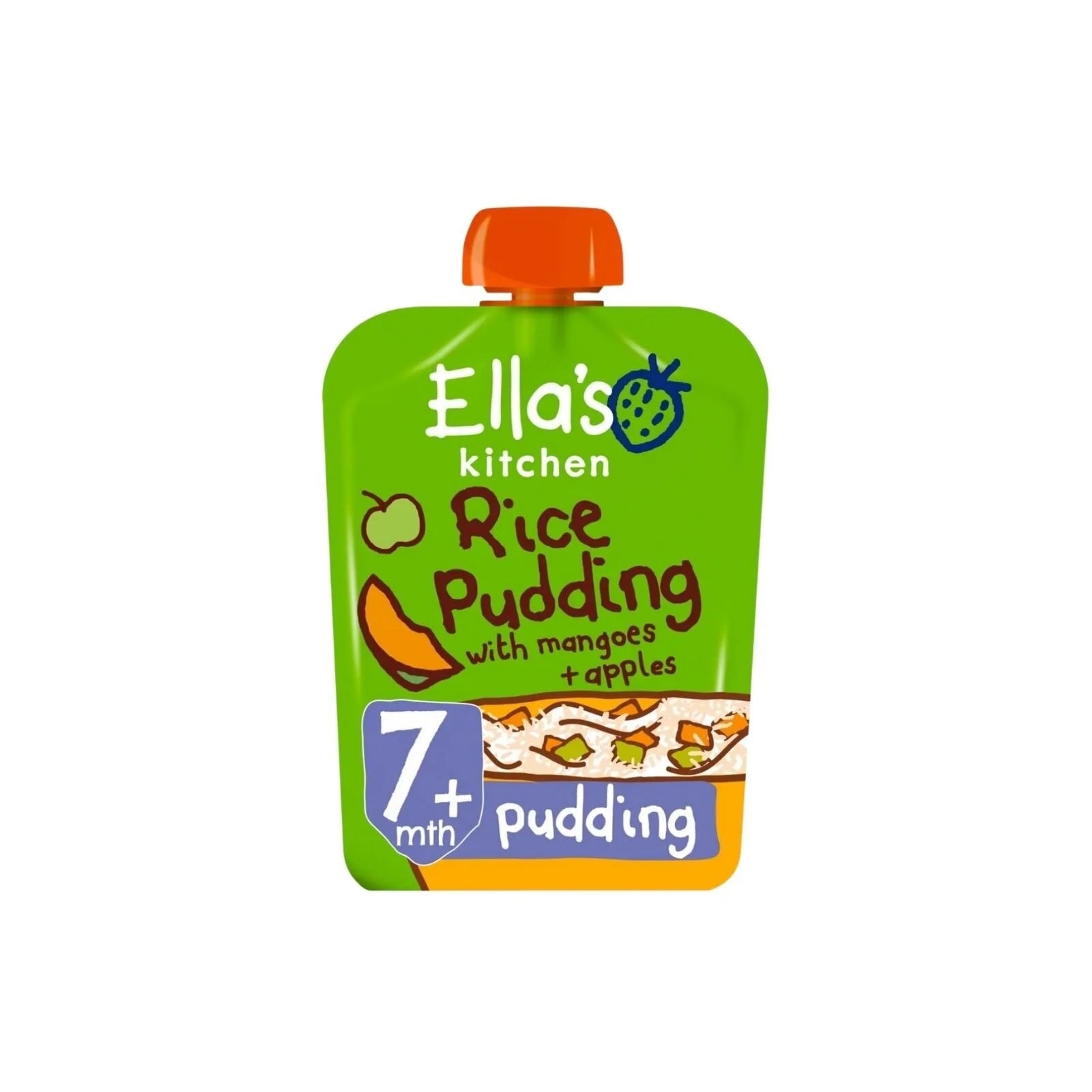 Ella's Kitchen Organic Rice Pudding with Mangoes & Apples Baby Pouch 7+ months 80g - ebebek - Black Friday