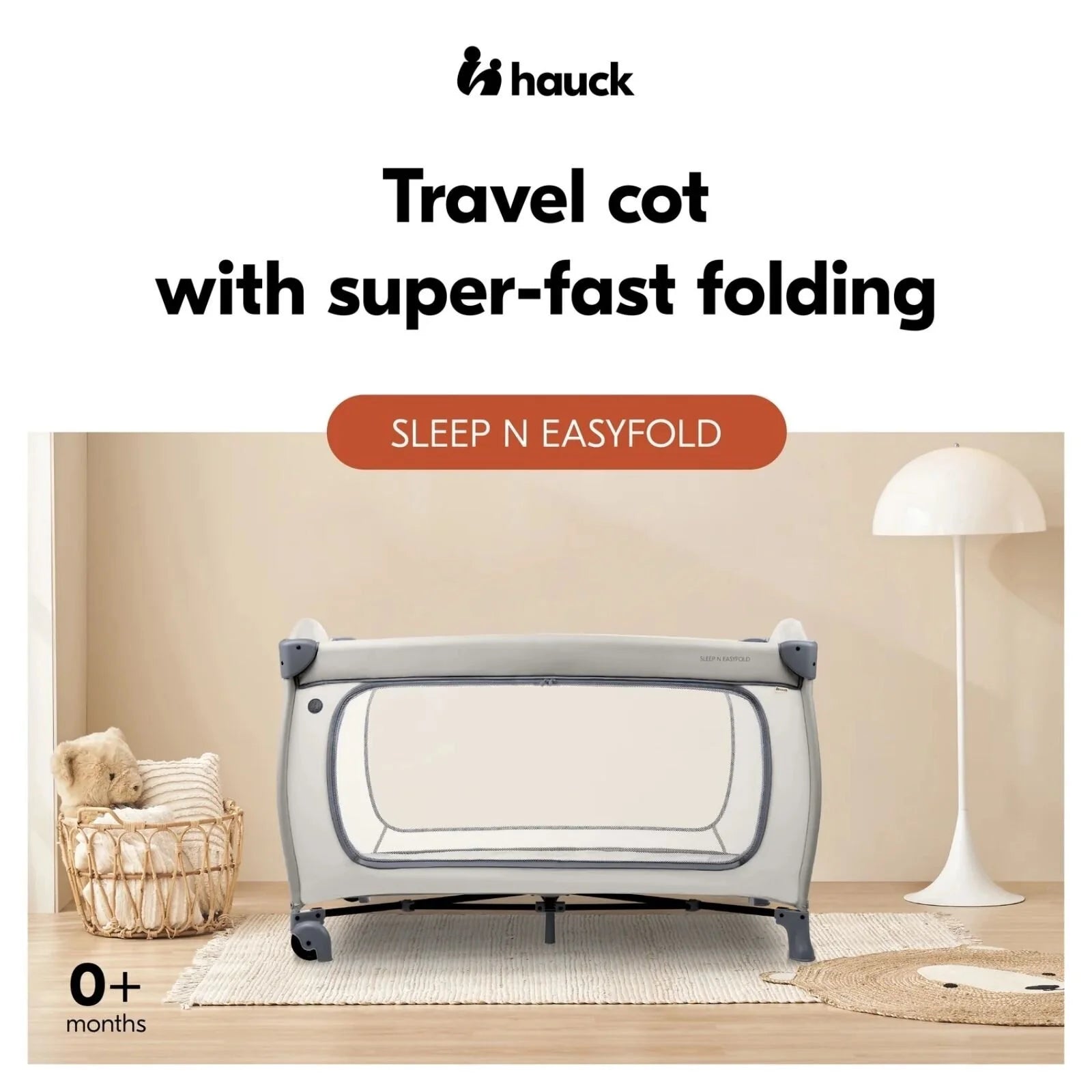 Hauck Sleep N Easyfold Travel Cot - Dark Grey Dark Grey - ebebek - Christmas