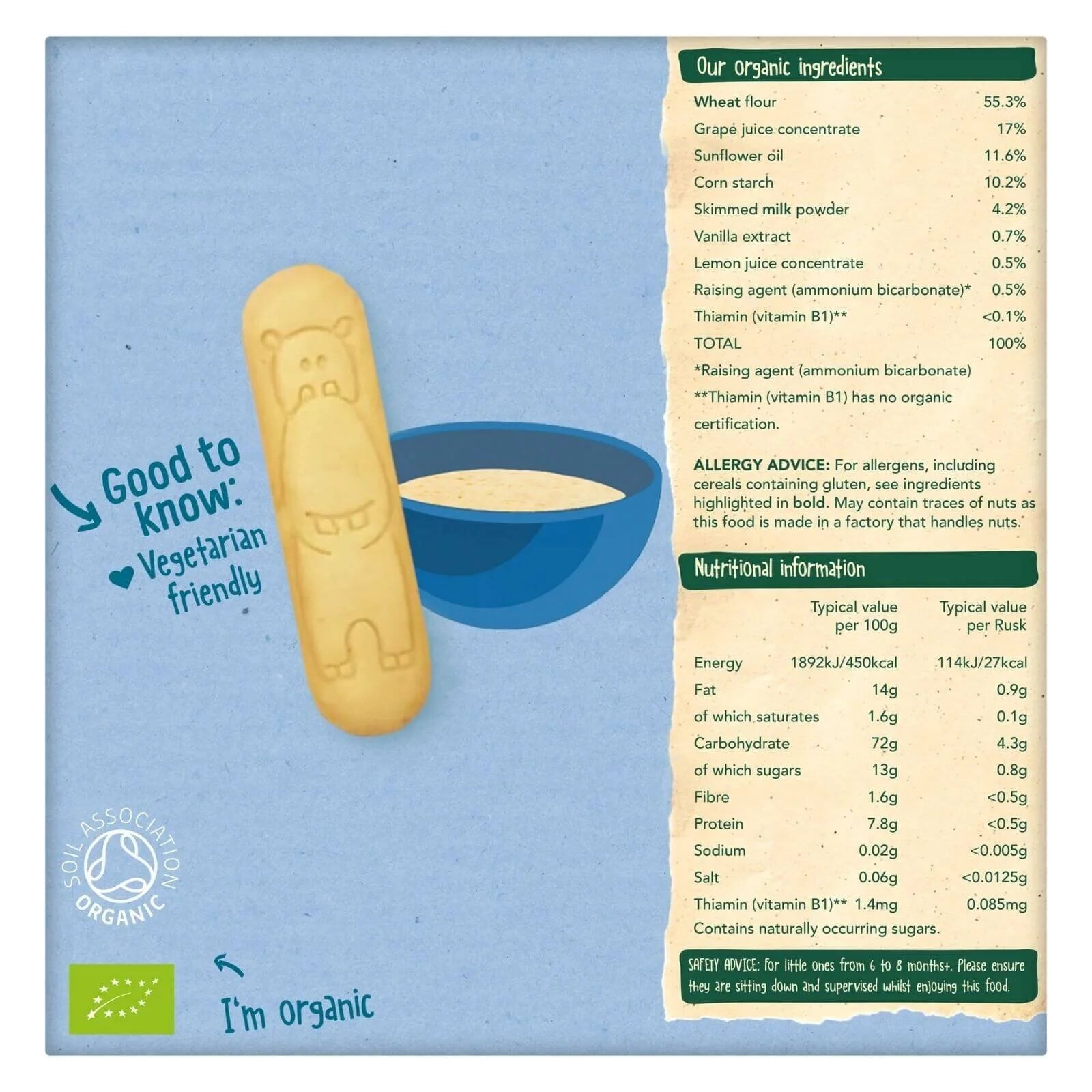 Organix Vanilla Little Ruskits 6+ months 60g (10x6g) - ebebek - Black Friday