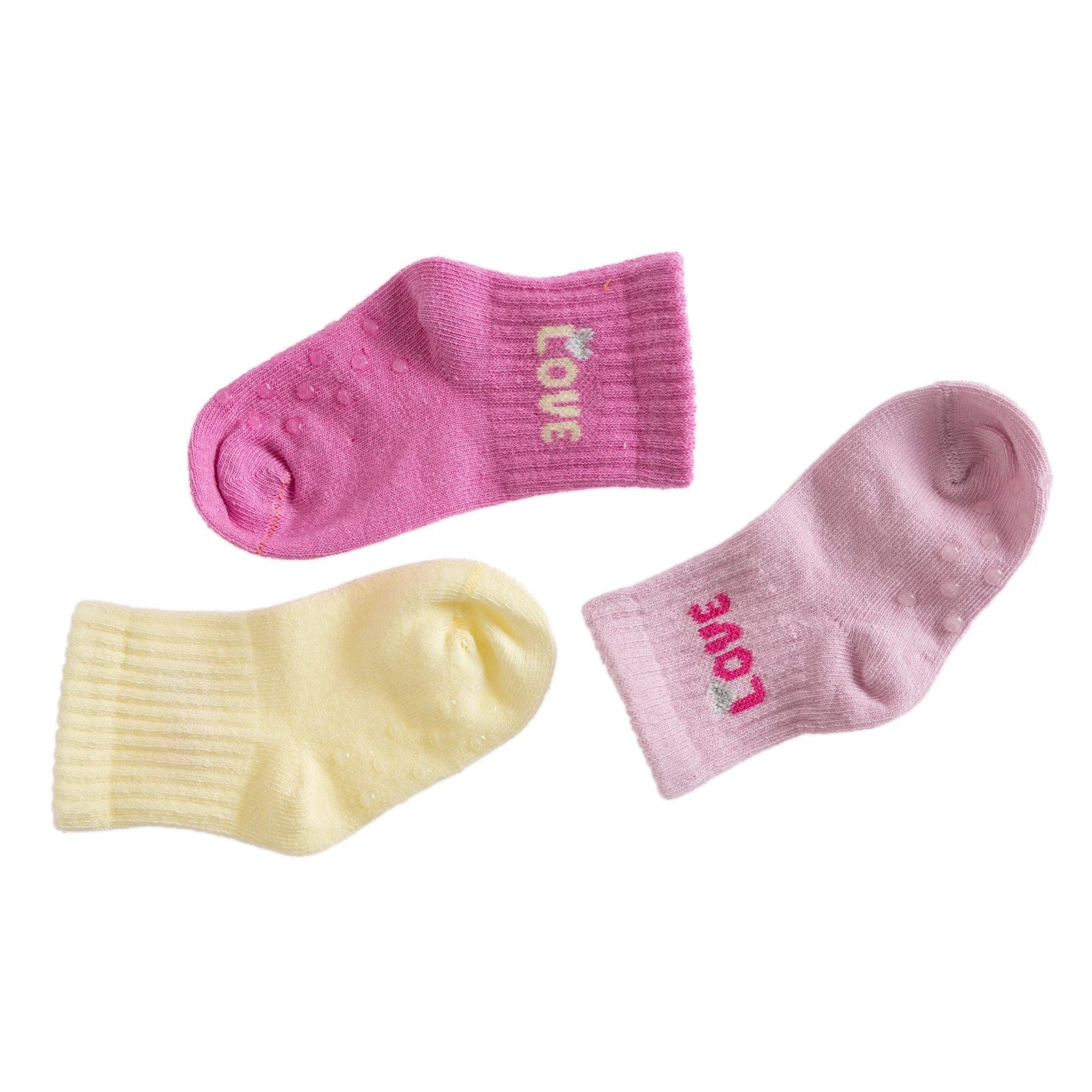 HelloBaby Baby Girl Non - Slip Pack of 3 Socks - Pink - ebebek - Black Friday