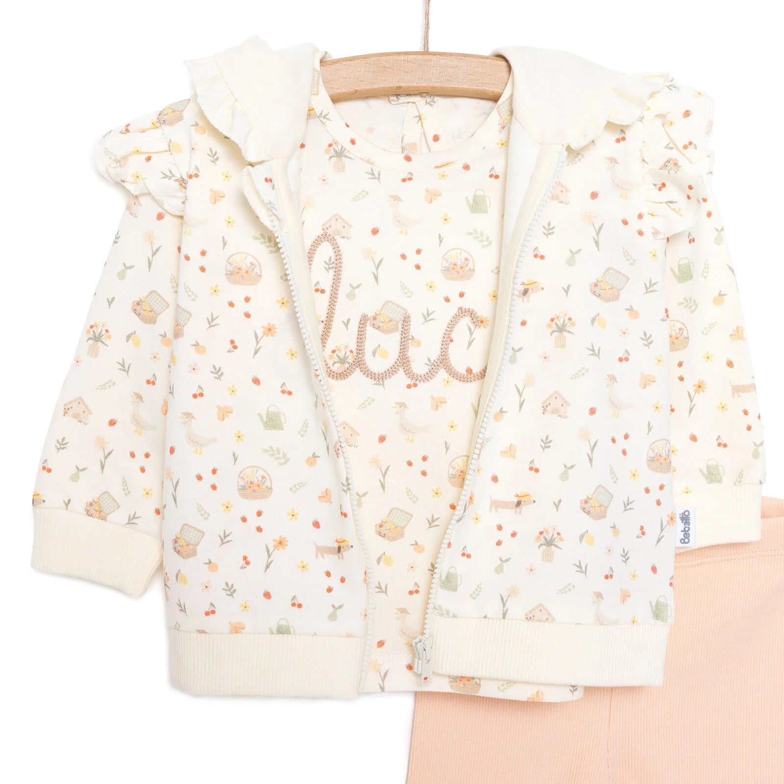 Bebetto Newborn Cute Duck Sweatshirt - Salmon - ebebek - Black Friday