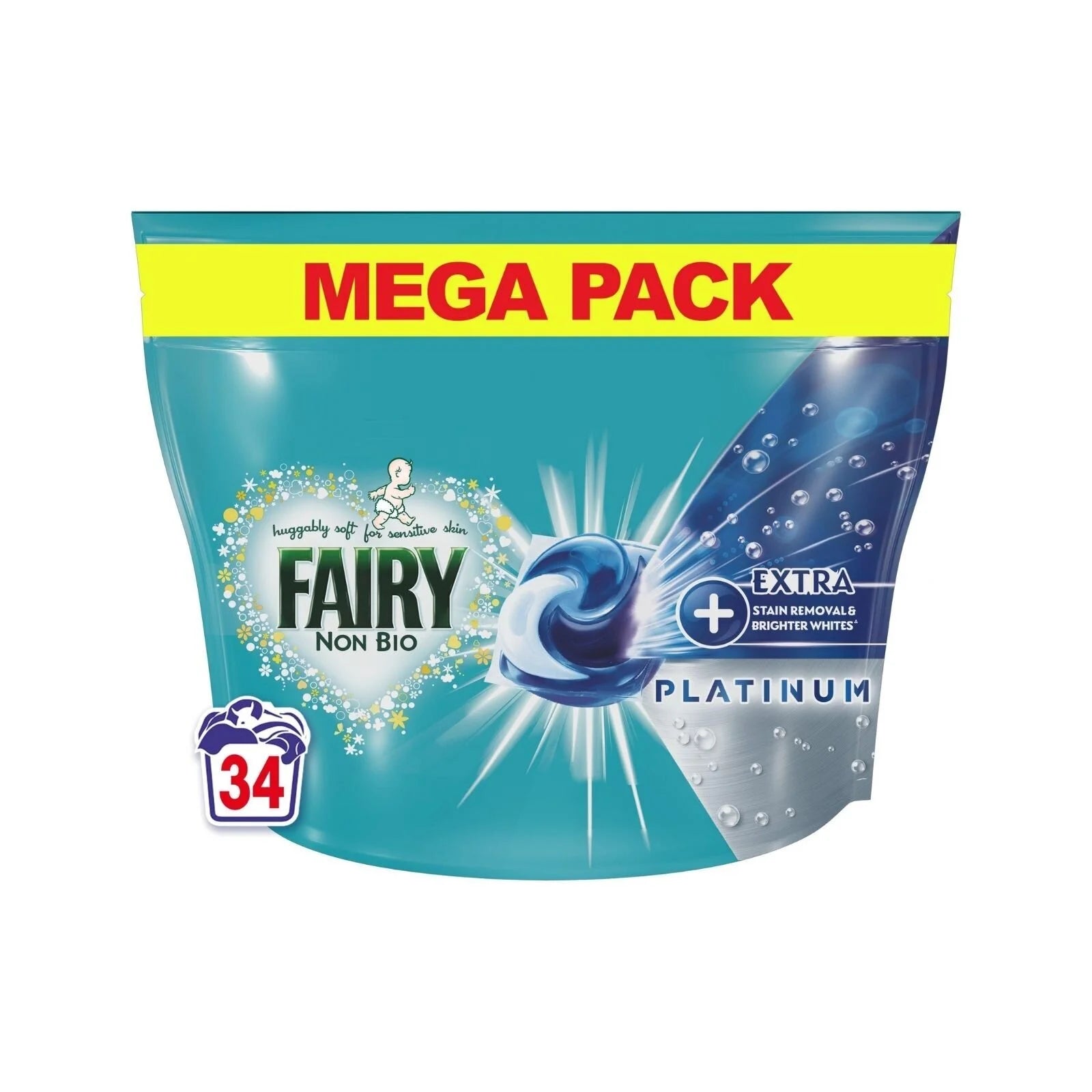 Fairy Platinum Stain Remover Non Bio Pods for Sensitive Skin 34 Washes - ebebek - Black Friday