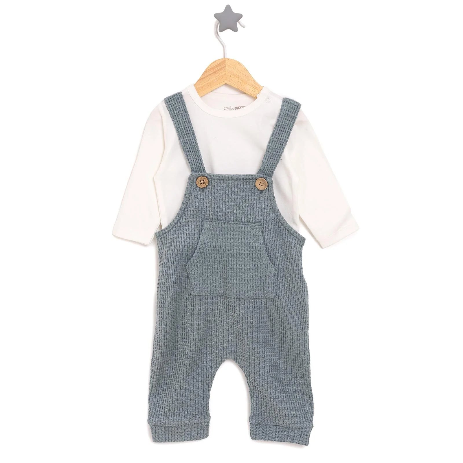 HelloBaby Unisex Overalls - Sweatshirt - Green - ebebek - Black Friday