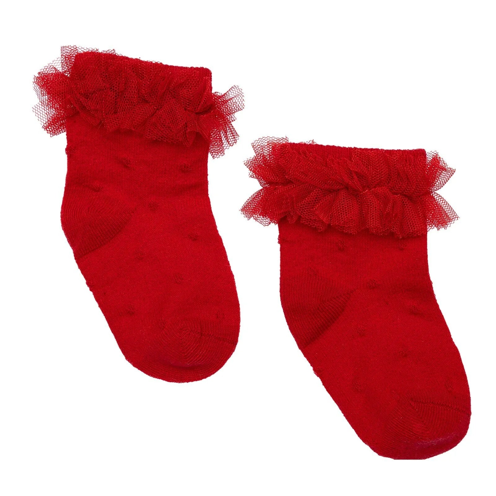 HelloBaby Girl Socks with Lace - Red - ebebek - Black Friday