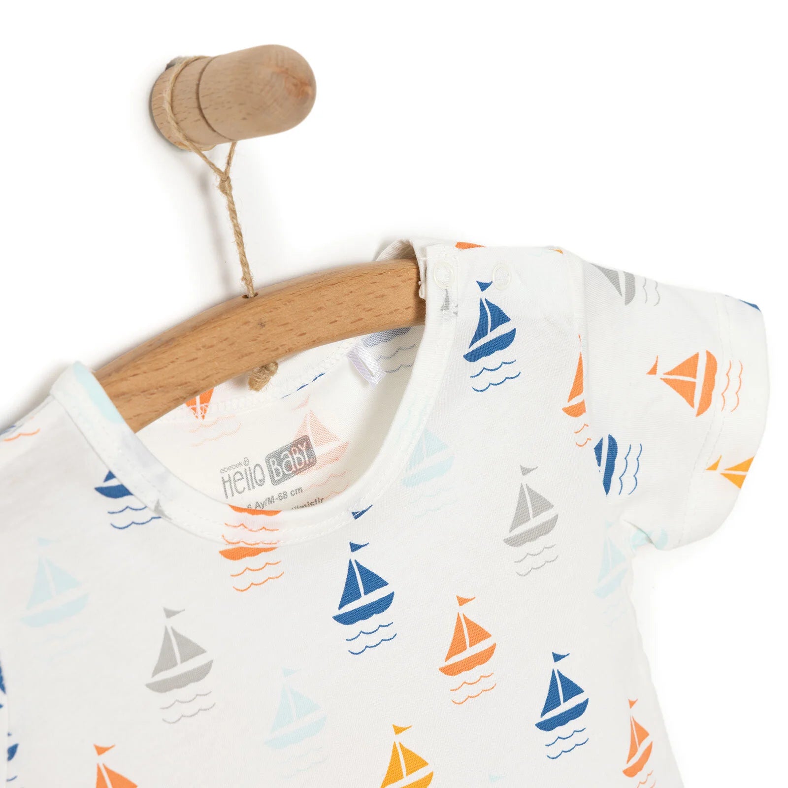 HelloBaby Newborn Boy Short Overalls - Ecru - ebebek - Black Friday