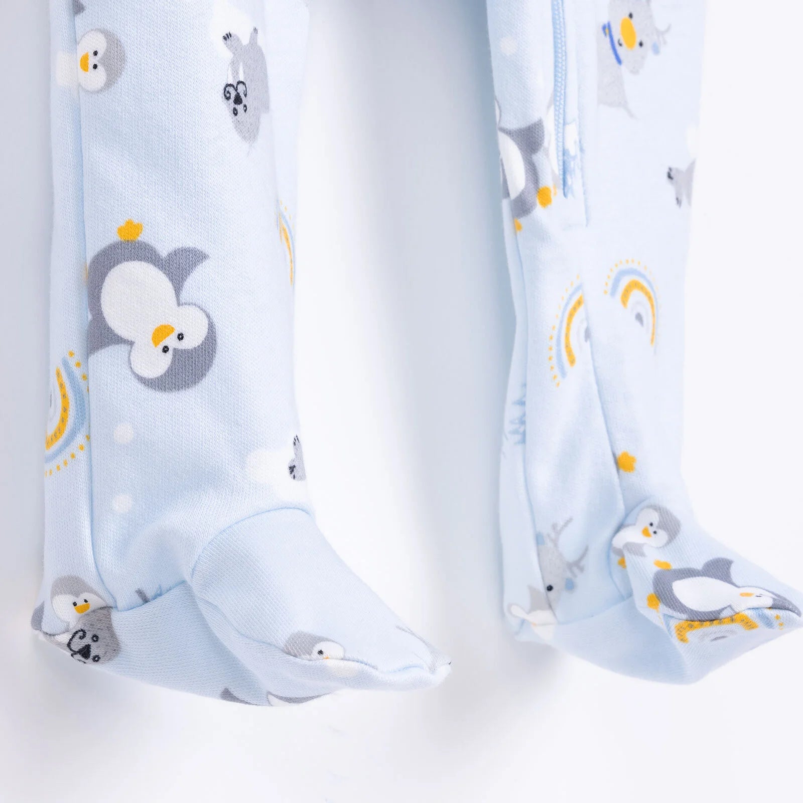 HelloBaby Newborn Baby Boy Footed Jumpsuit - Light Blue - ebebek - Black Friday