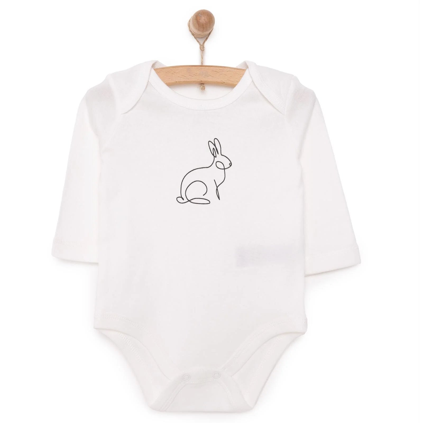 HelloBaby Boy Long Sleeve Bodysuit - Ecru - ebebek - Black Friday
