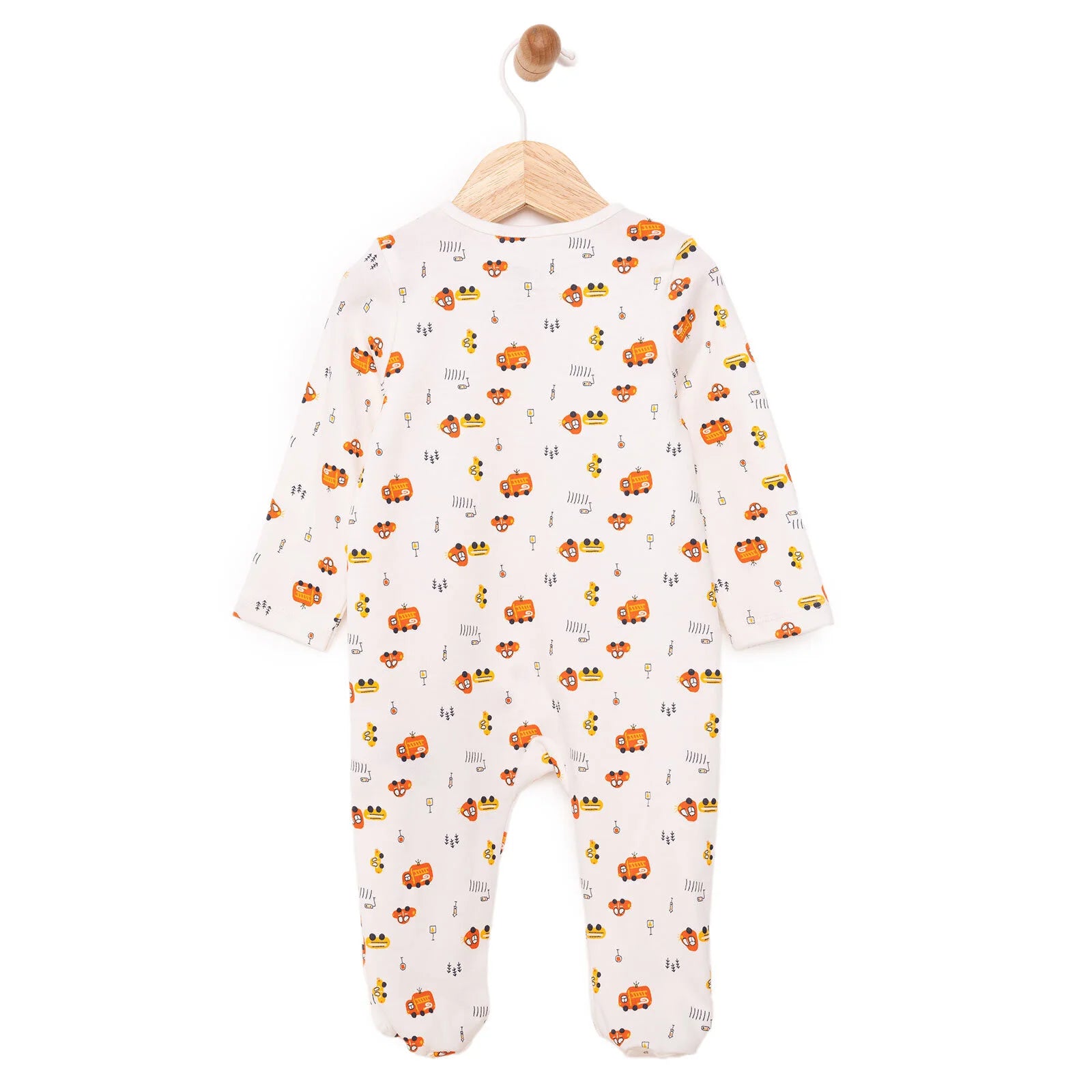 HelloBaby Newborn Baby Boy Footed Jumpsuit - Ecru - ebebek - Black Friday