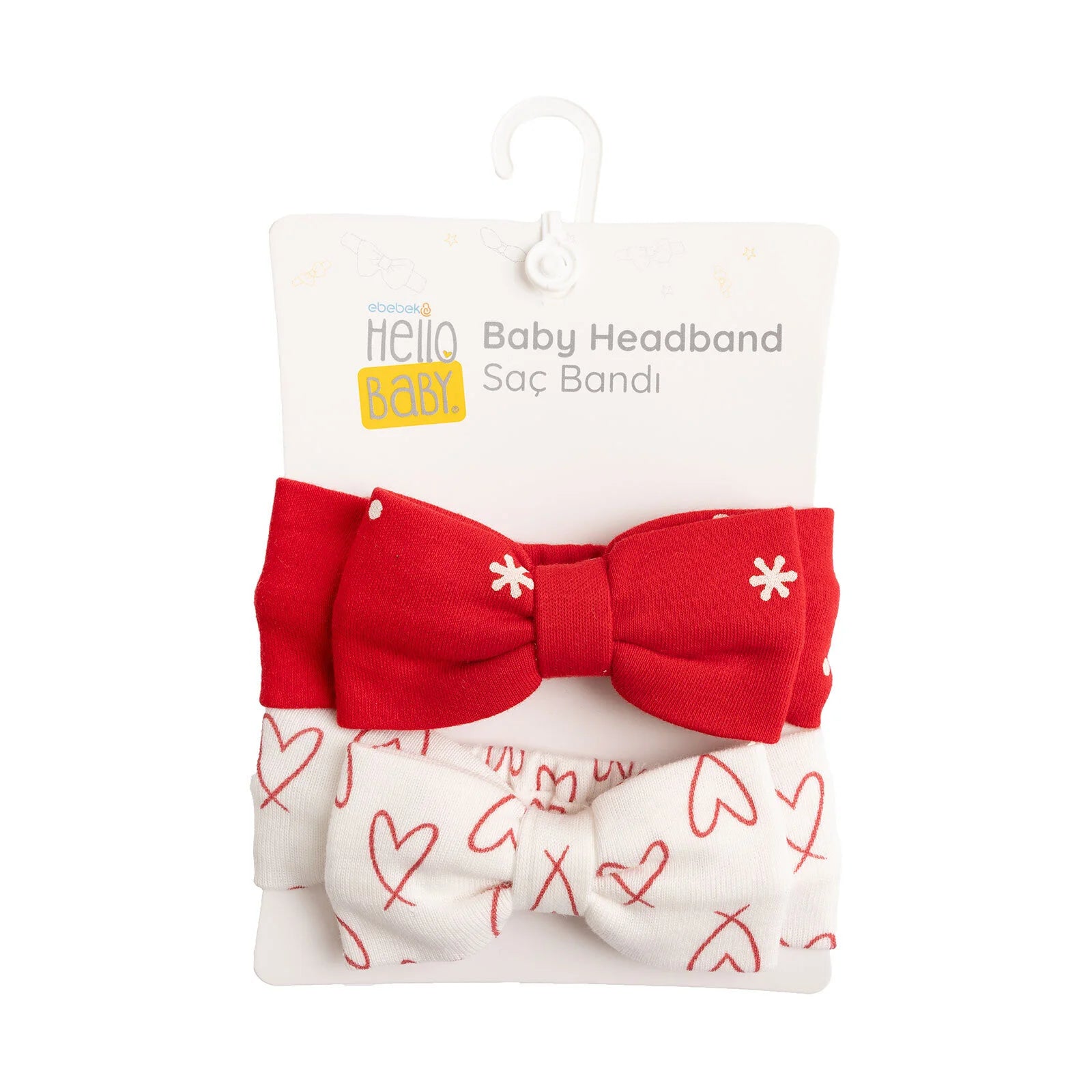 HelloBaby Baby Girl 2 Pcs Hair Bands - Red - ebebek - Black Friday