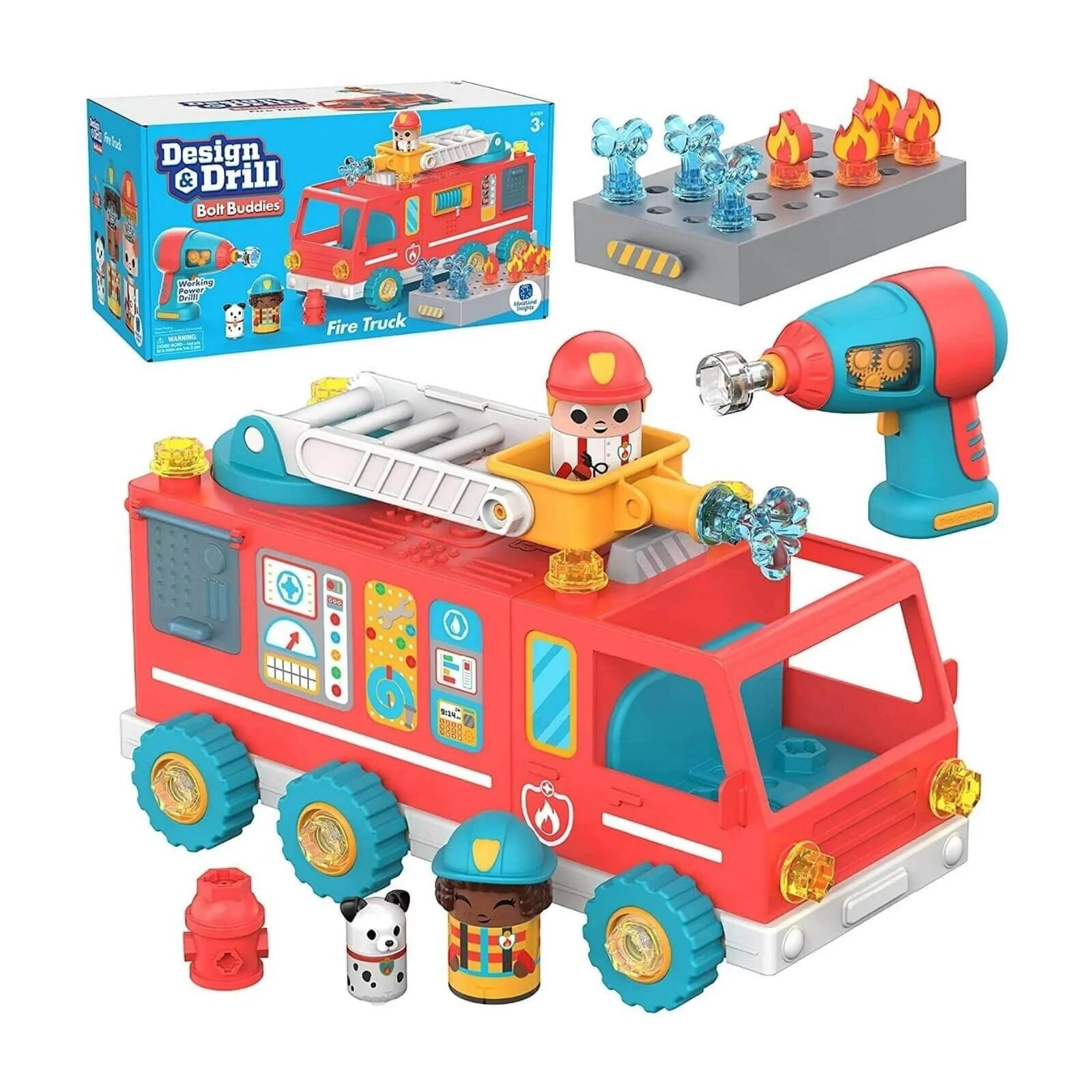 Design&Drill Bolt Buddies Fire Truck - ebebek - Black Friday