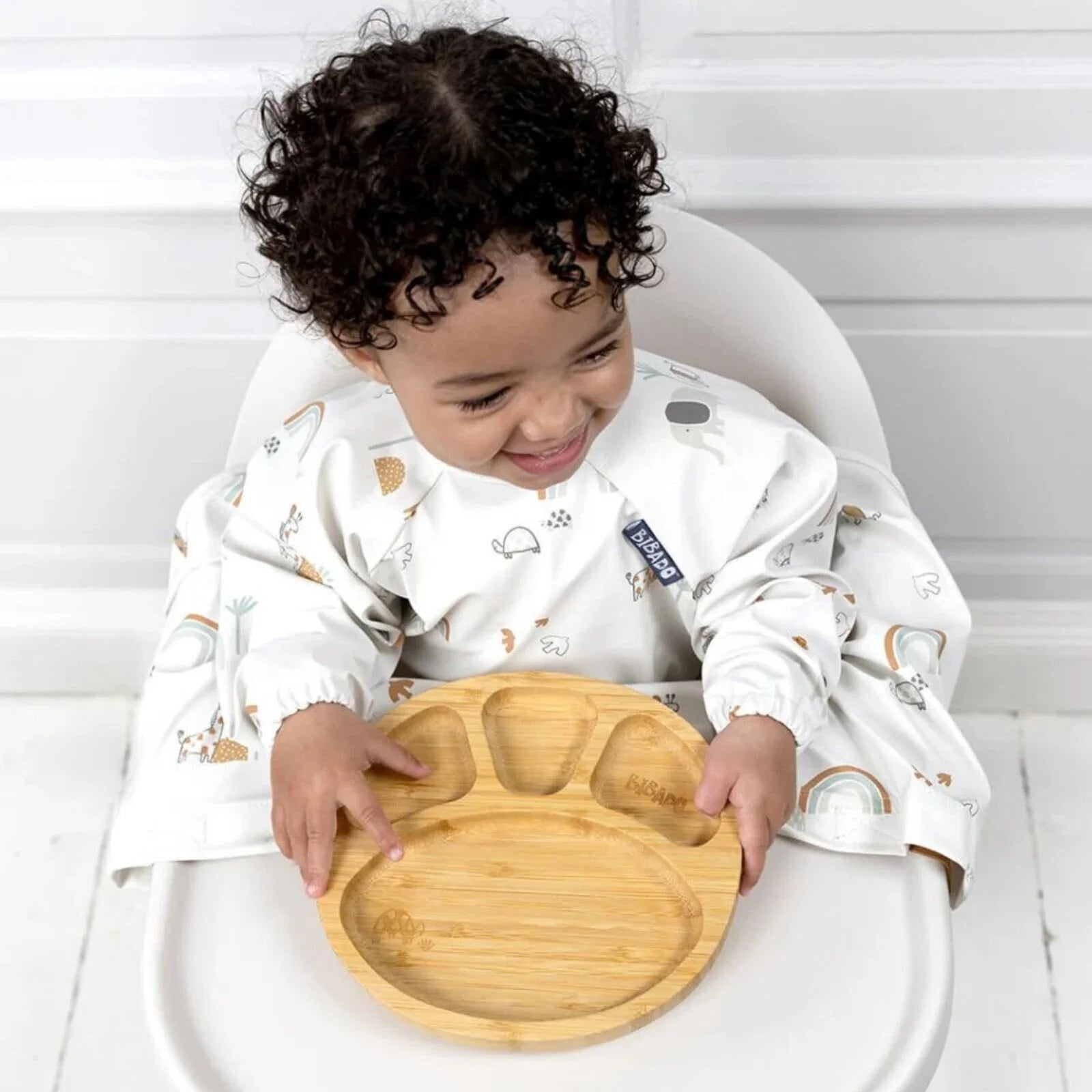 Bibado Natural Bamboo Suction Divider Plate - Fawn - ebebek - Black Friday