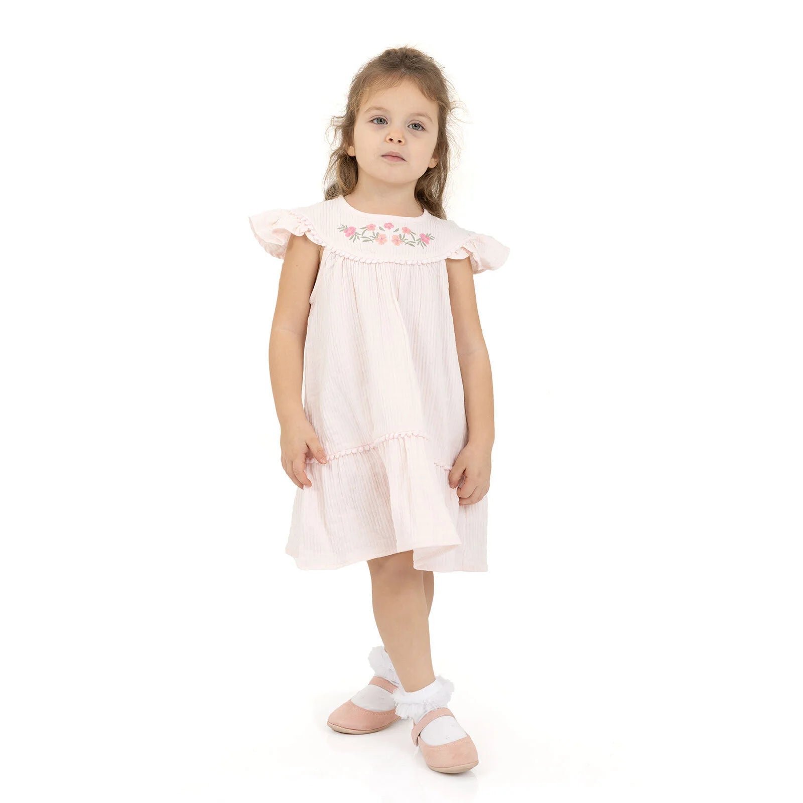 HelloBaby Rustik Girl Dress - Salmon - ebebek - Black Friday
