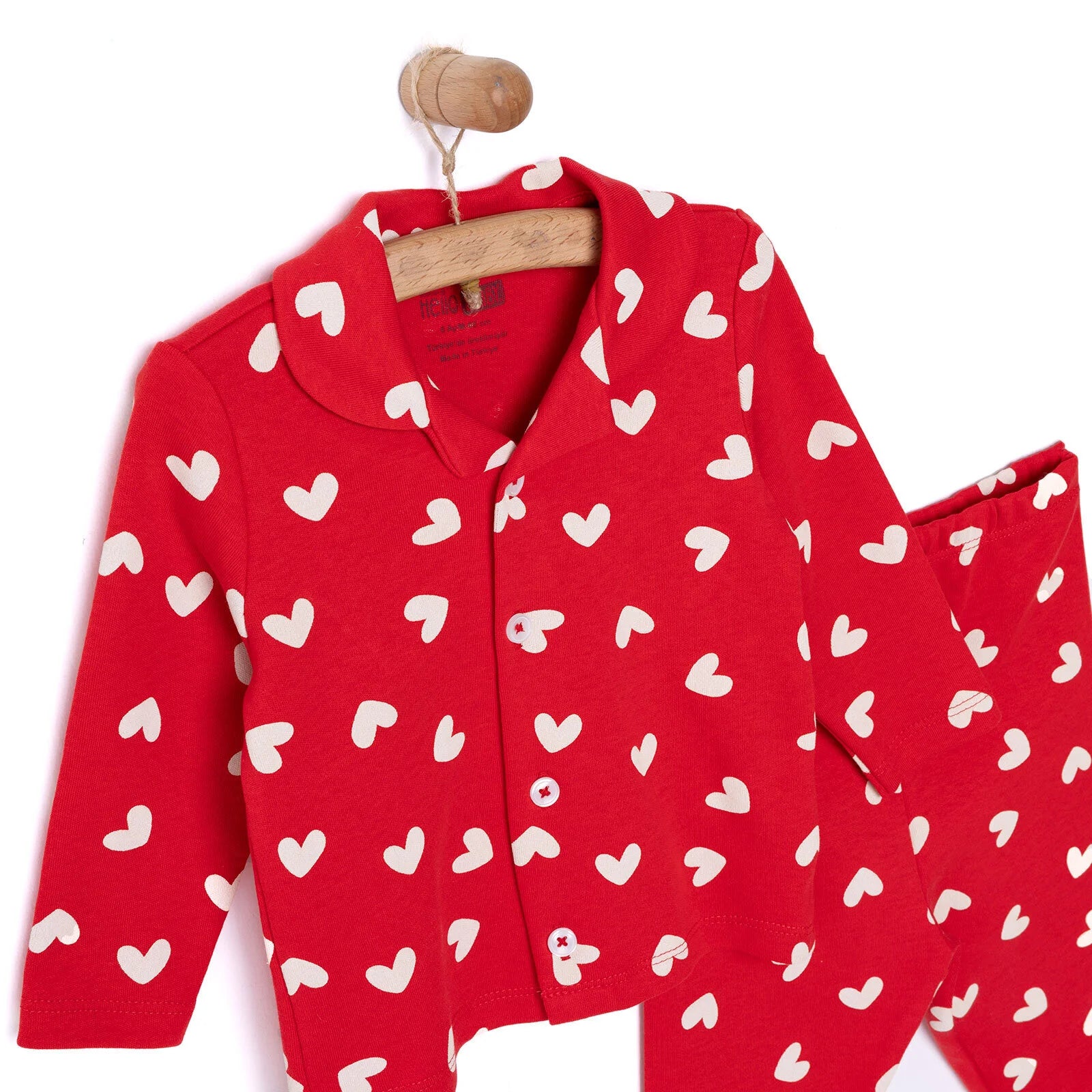 HelloBaby Girl Long Sleeve Pyjamas Set - Red - ebebek - Black Friday
