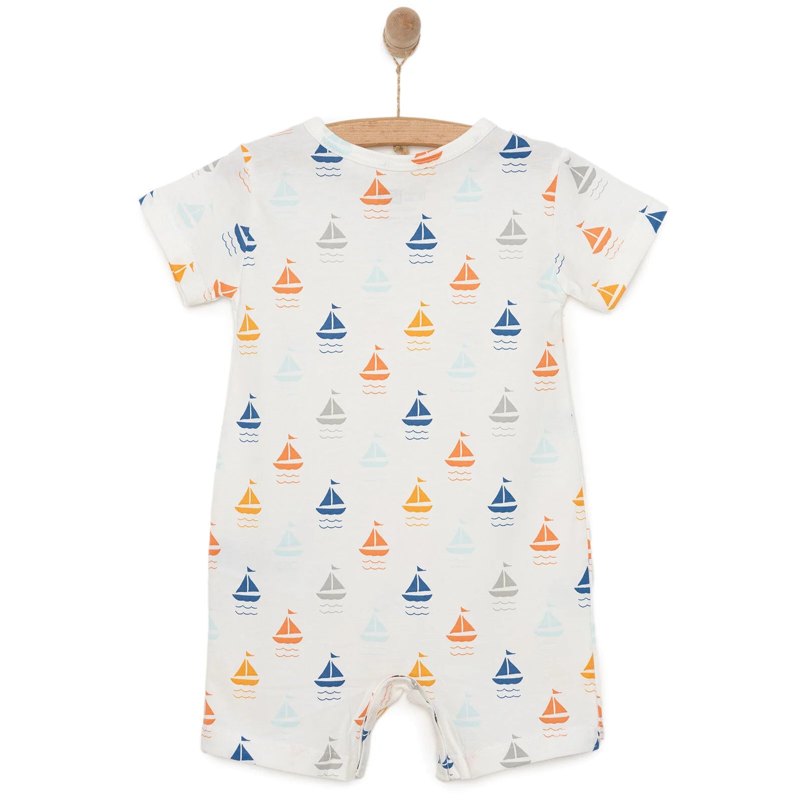 HelloBaby Newborn Boy Short Overalls - Ecru - ebebek - Black Friday