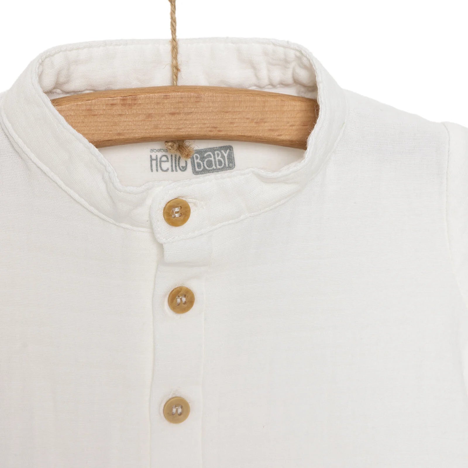 HelloBaby Baby Boy Short Sleeve Shirt Body - White - ebebek - Black Friday