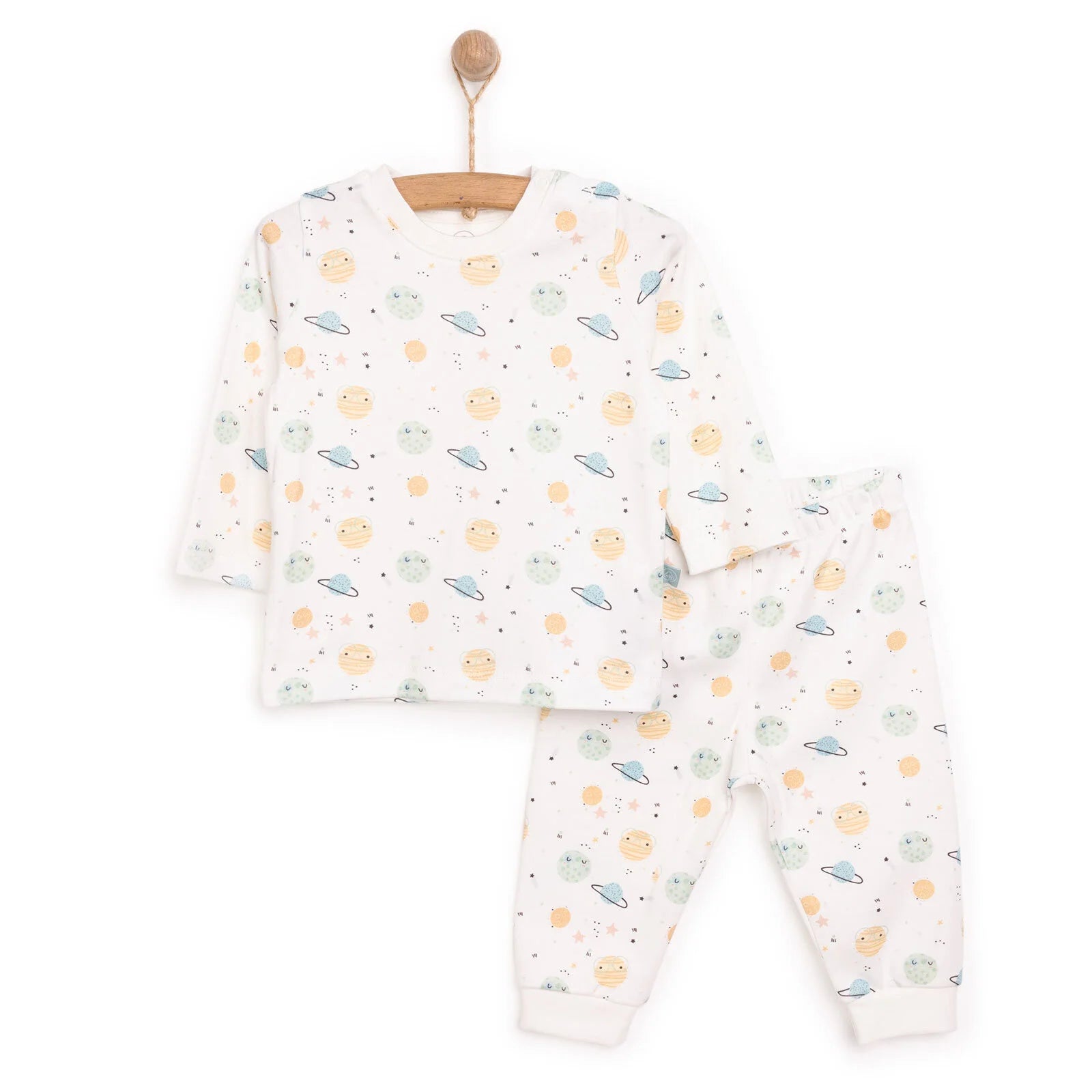 Pambuliq Unisex Long Sleeve Pyjamas Set - Yellow - ebebek - Black Friday