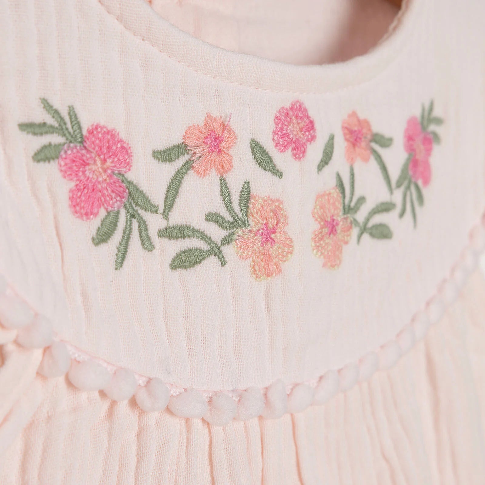 HelloBaby Rustik Girl Dress - Salmon - ebebek - Black Friday