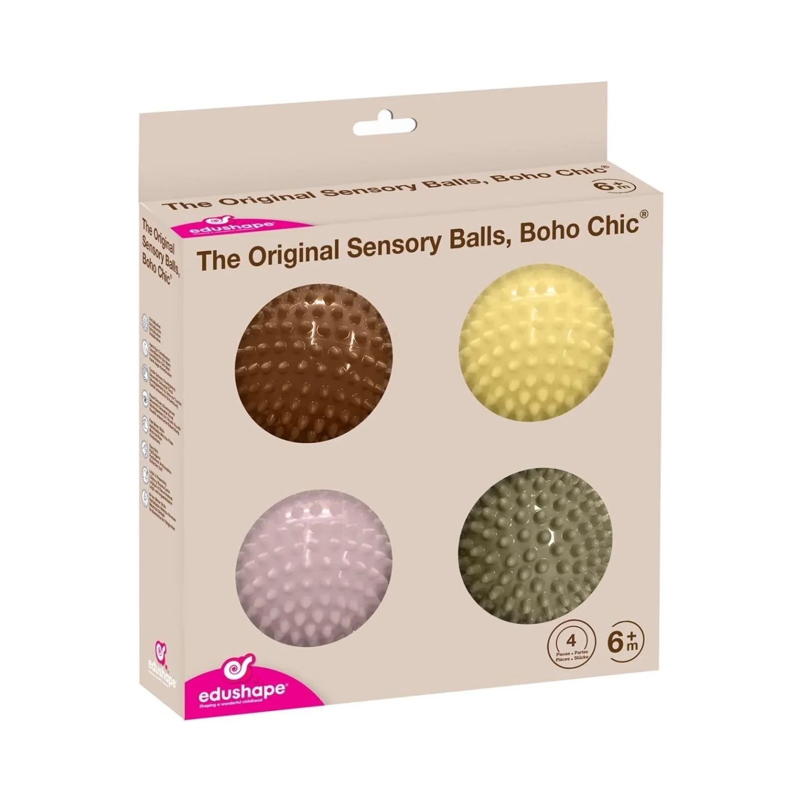 Edushape Sensory Ball Boho Chic 10cm 4 pcs - ebebek - Black Friday