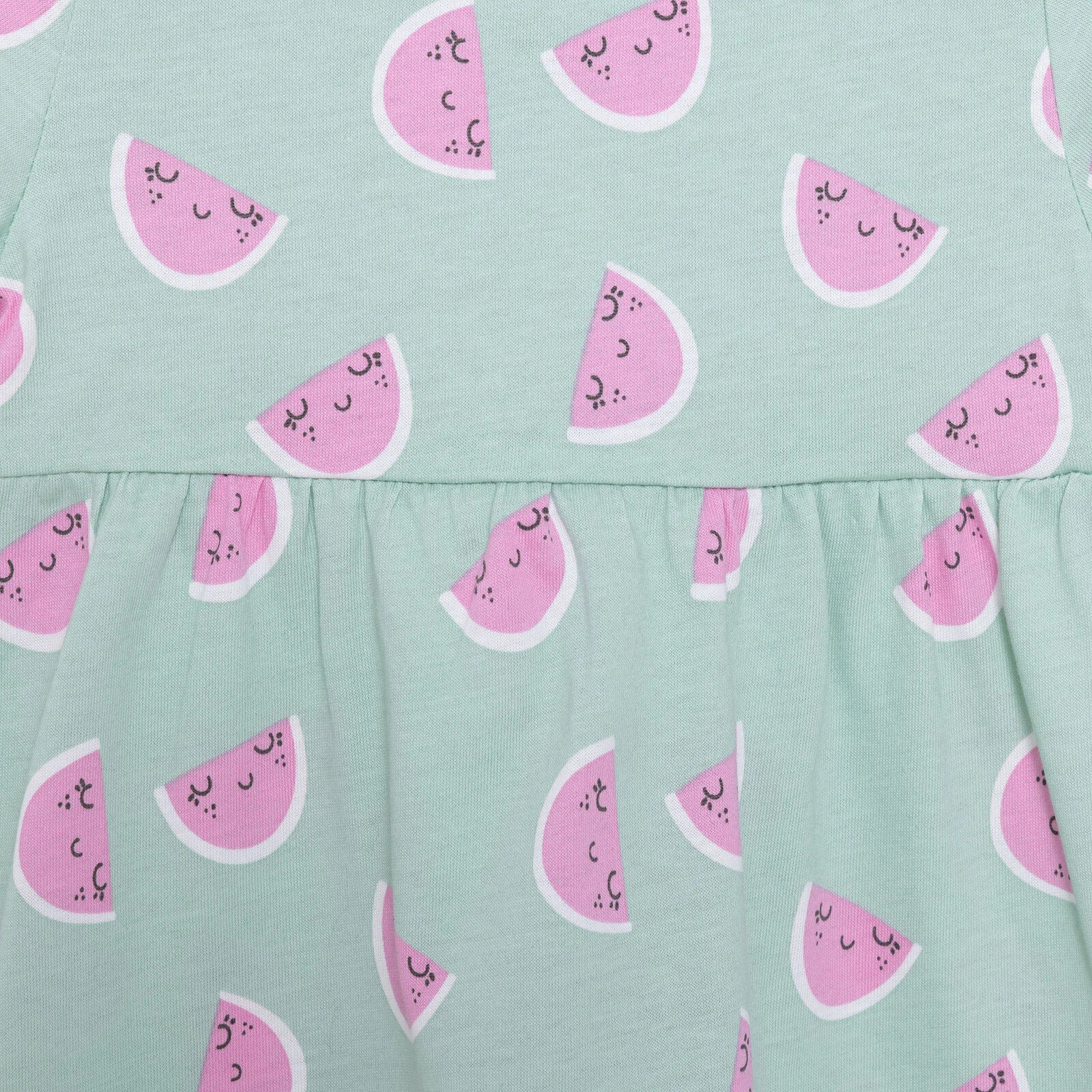 HelloBaby Basic Girl Watermelon Printed Dress - Dark Mint - ebebek - Black Friday