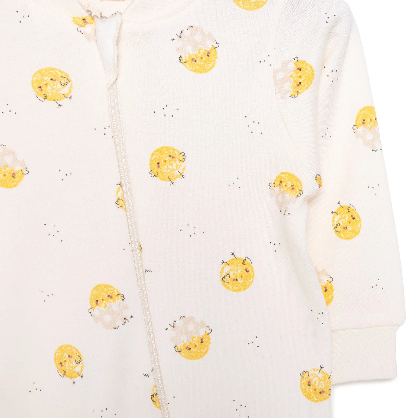 HelloBaby Newborn Chıck Chıck Unisex Jumpsuit - Ecru - ebebek - Black Friday