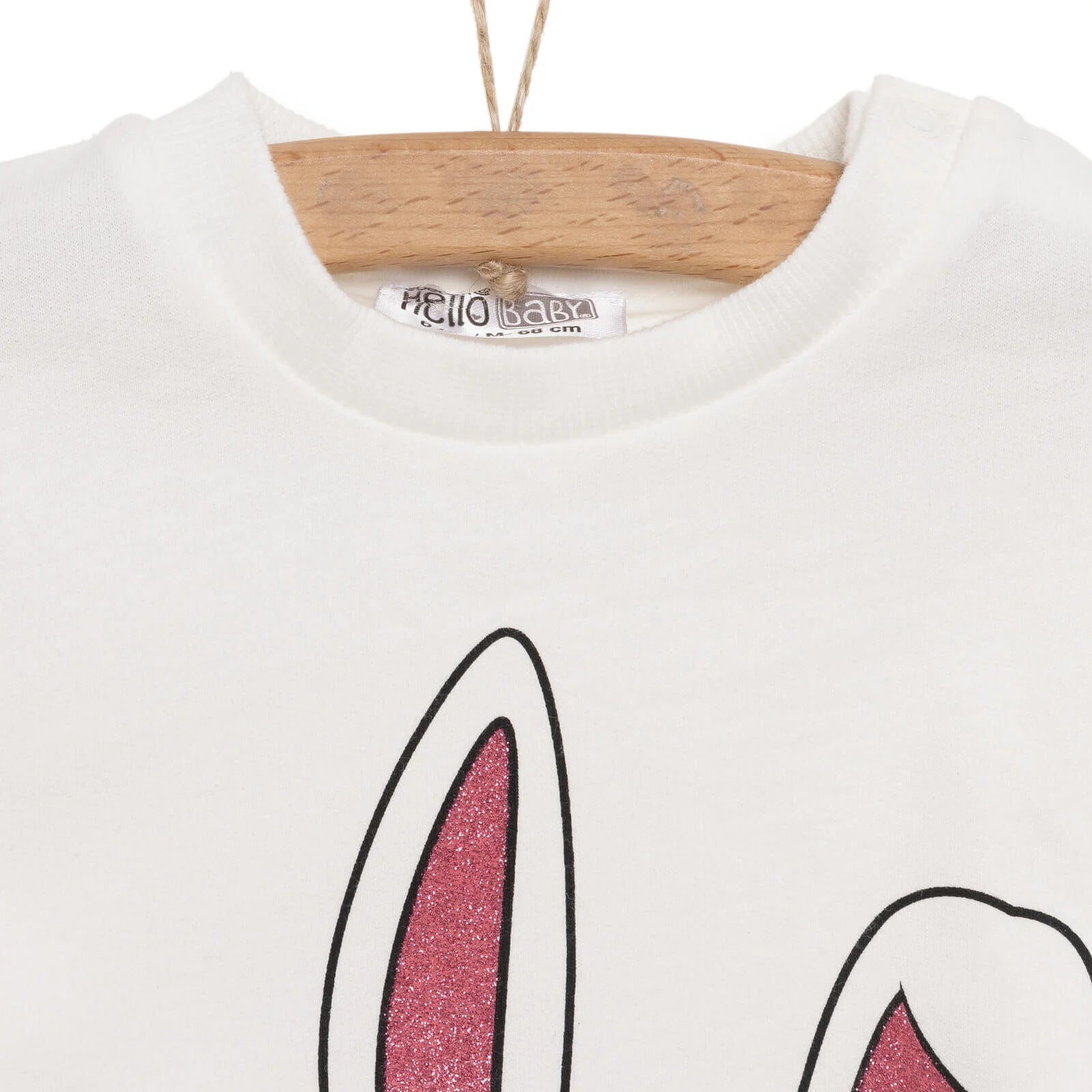 HelloBaby Baby Girl Rabbit Printed Sweatshirt - Ecru - ebebek - Black Friday